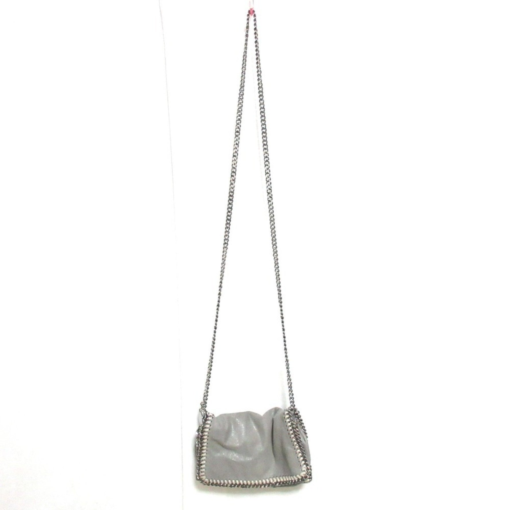 Stella McCartney STELLA McCARTNEY Falabella Chain Flap Mini Shoulder Bag Grey