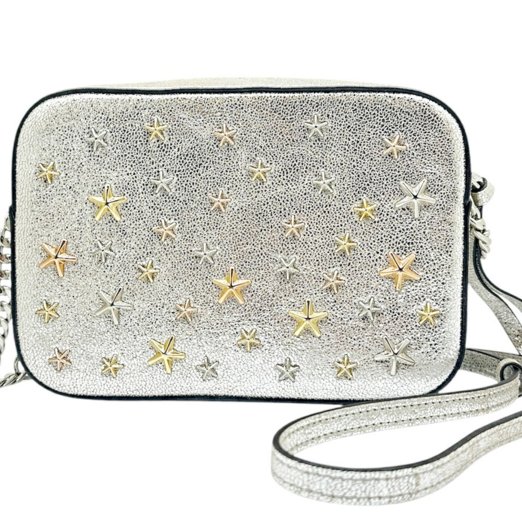 JIMMY CHOO Shoulder Bag Leather Studs Star