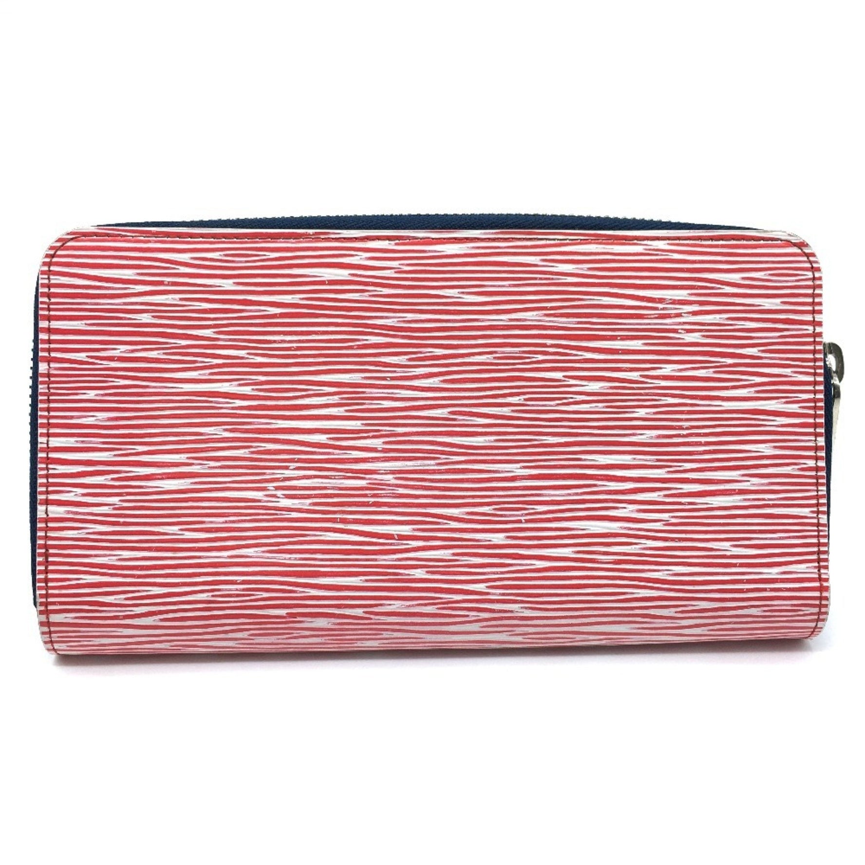 Louis Vuitton Epi Denim Zippy Wallet, Round Zip Long Leather, Rouge Red