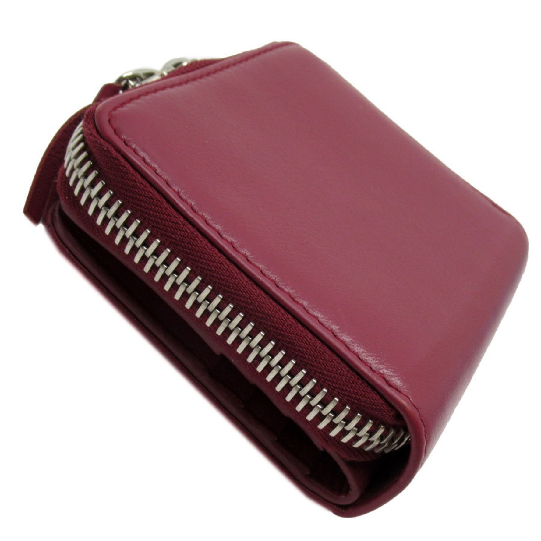 BALENCIAGA Bi-fold Wallet Leather Bordeaux Men's Women's t18841a