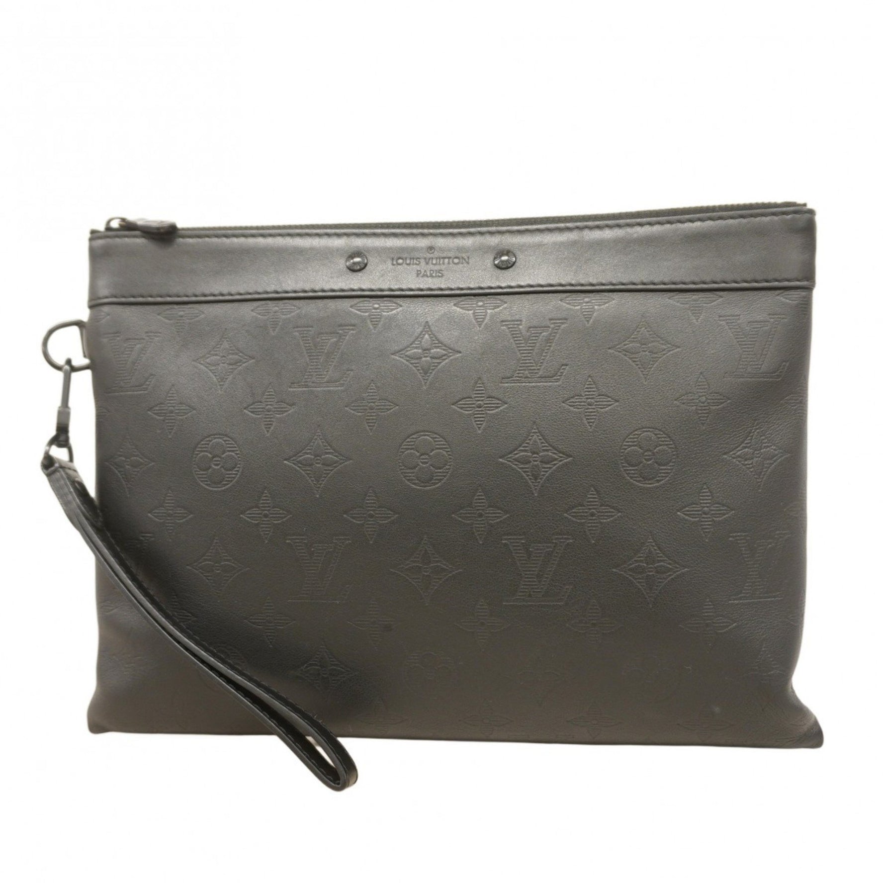Louis Vuitton Monogram Shadow Pochette To Go Clutch Bag M81570 Noir Men's