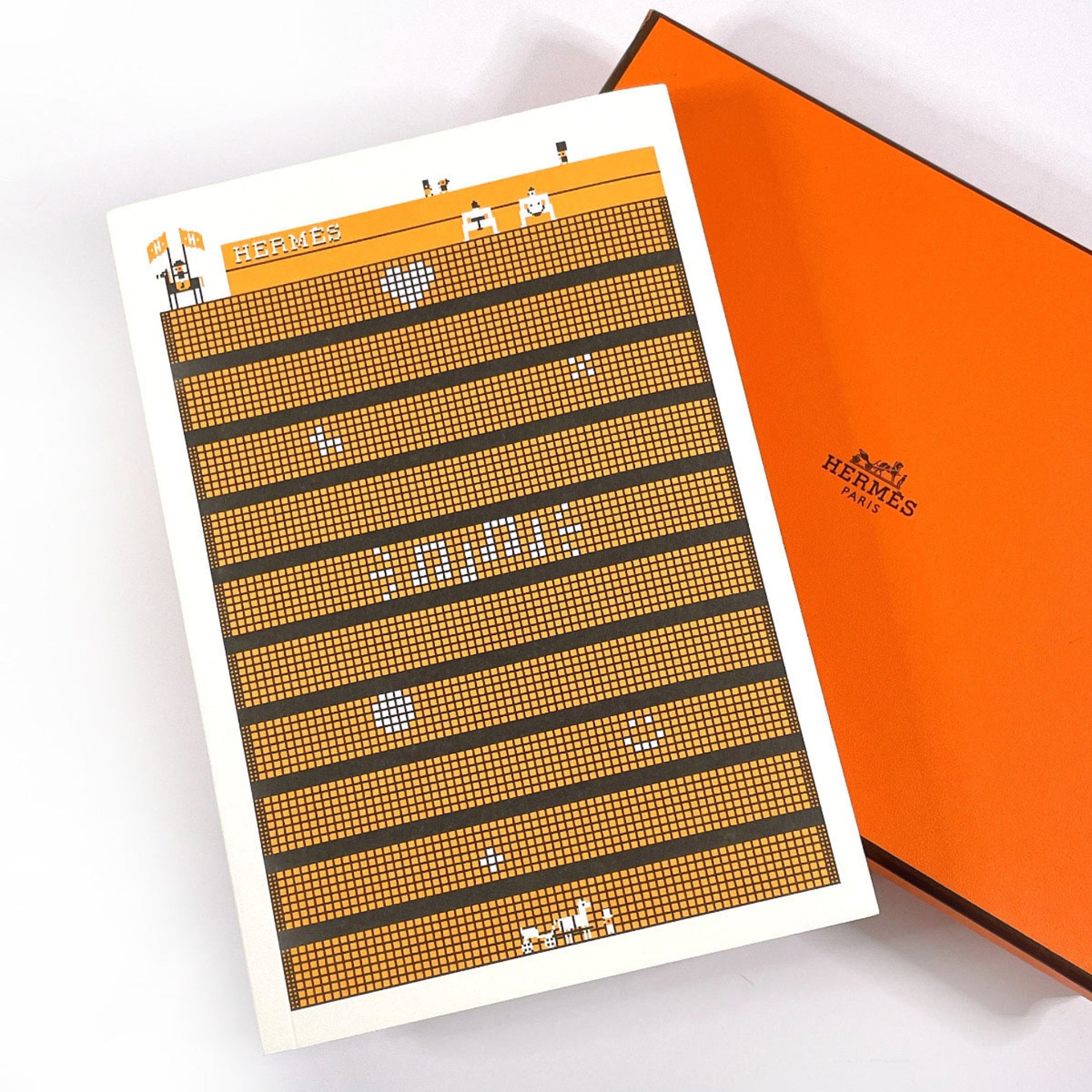 HERMES Faubourg Notebook Tokyo Ginza Maison Exclusive Stationery Paper White Unisex