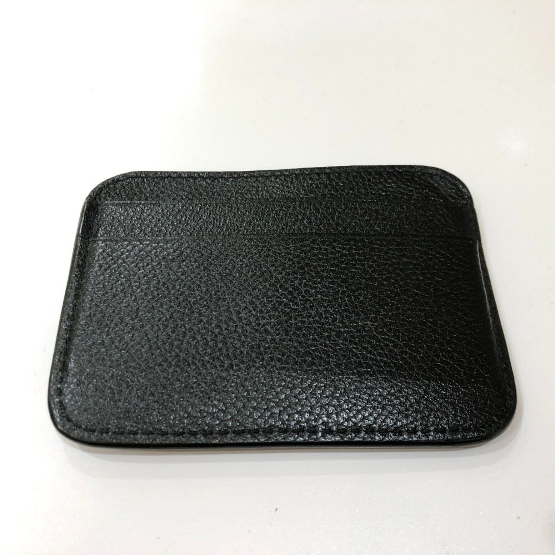 BALENCIAGA Logo Flat IC Case, Business Card Leather