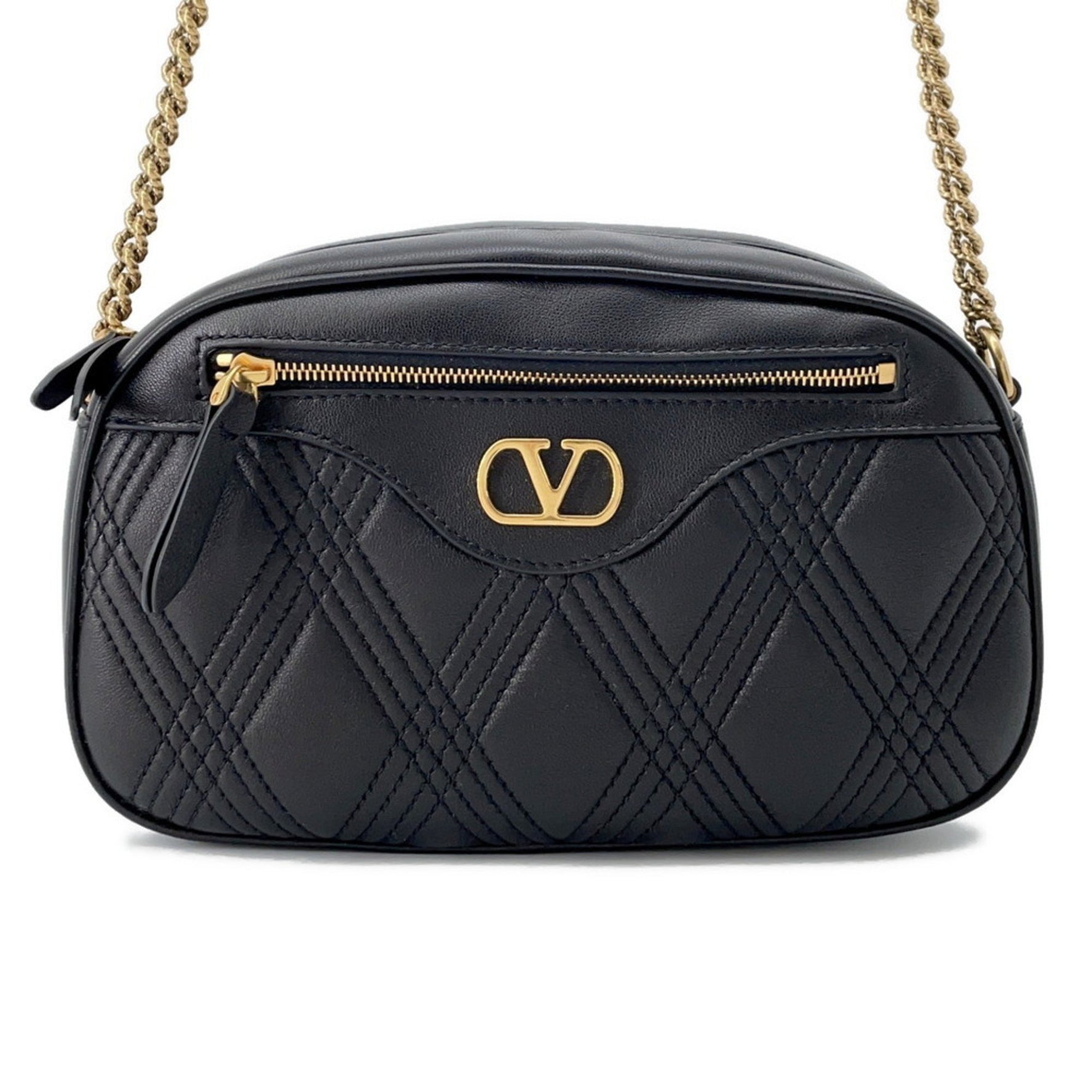 Valentino Garavani Chain Shoulder Bag Quilty 67 Zip Up VALENTINO