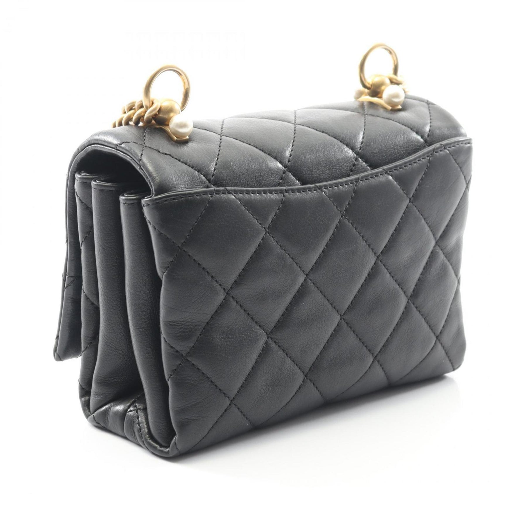 CHANEL Mini Matelasse Shoulder Bag, Leather