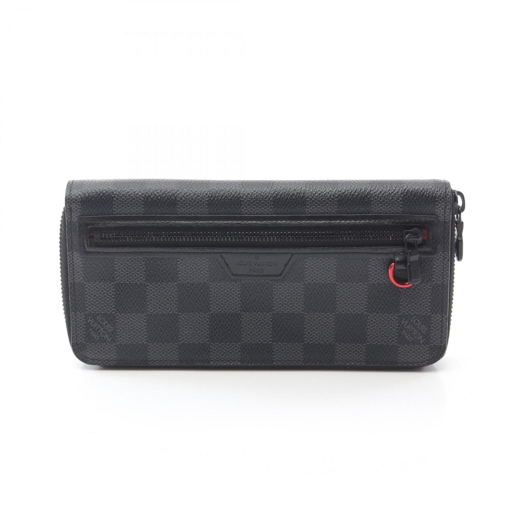 Louis Vuitton Zippy Wallet Vertical Utility Round Long Wallet, Coated Canvas and Leather with Damier Graphite Finish