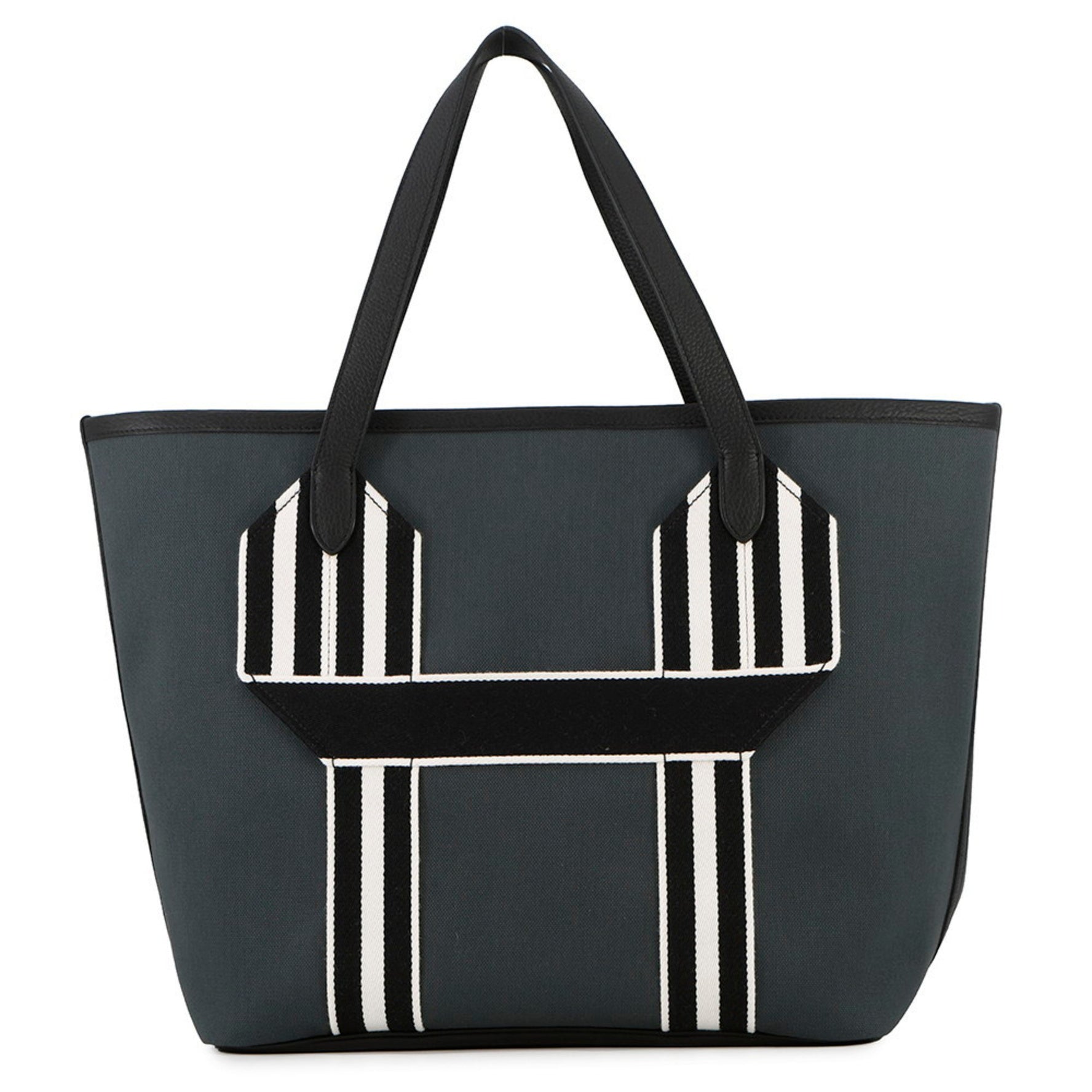 Hermes Hermès Tote Bag, Pure Sangle, Vert Rousseau, Toile Militaire, Taurillon Clemence, U Stamp