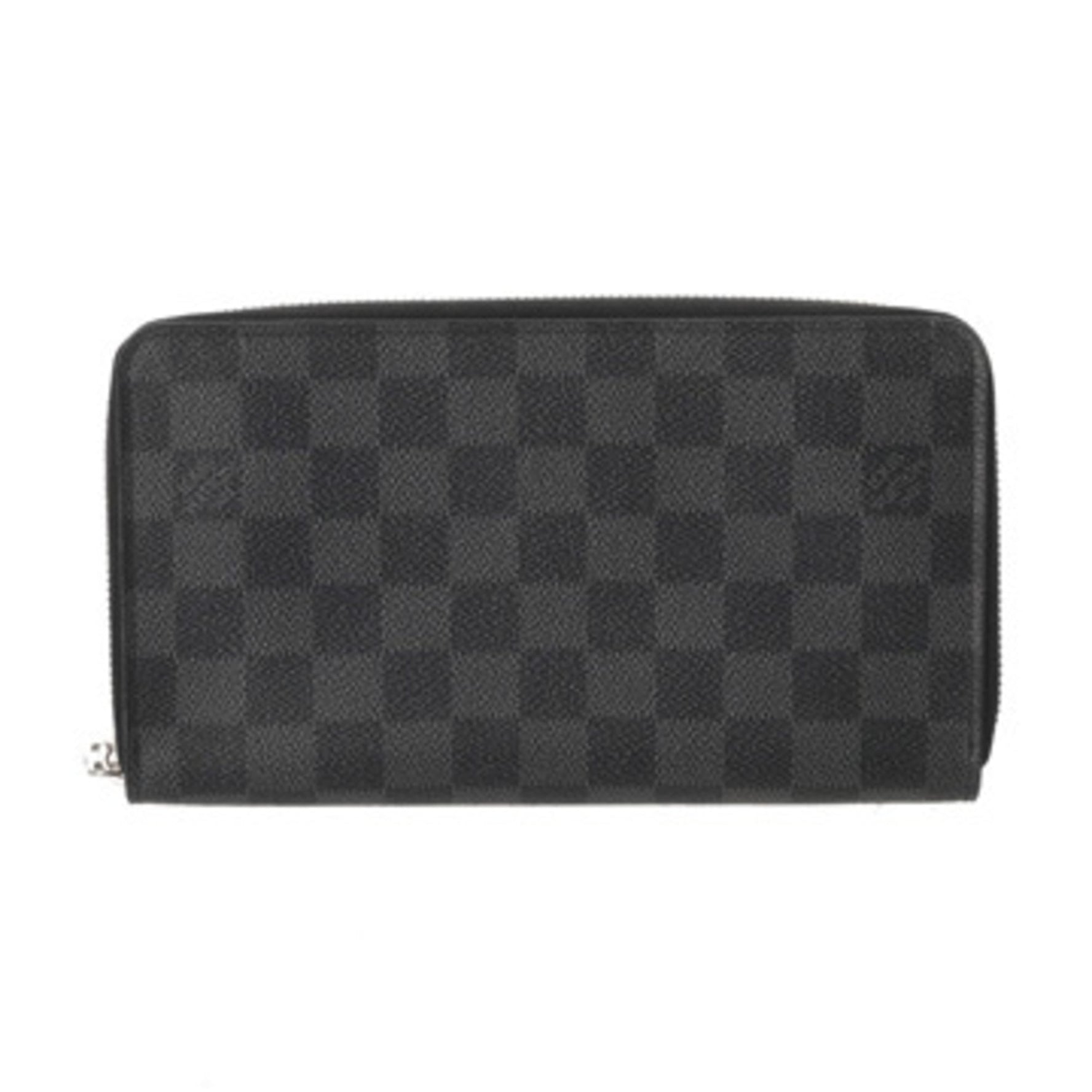 LOUIS VUITTON Damier Graphite Zippy Organizer (old model, black and gray) Canvas Long Wallet, AB Grade, Pre-owned, Ginzo