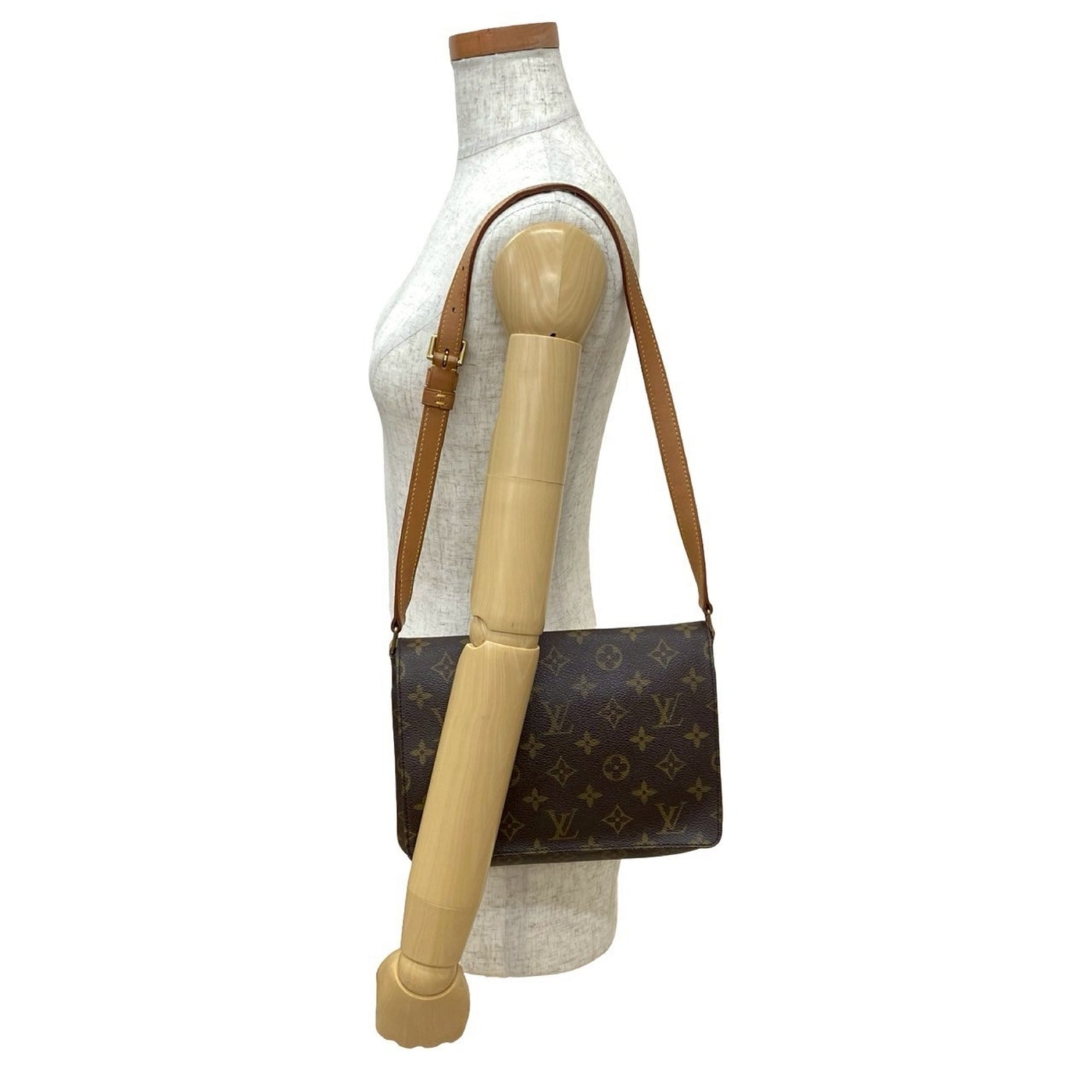 LOUIS VUITTON Musette Tango Monogram Leather Semi-One Shoulder Bag