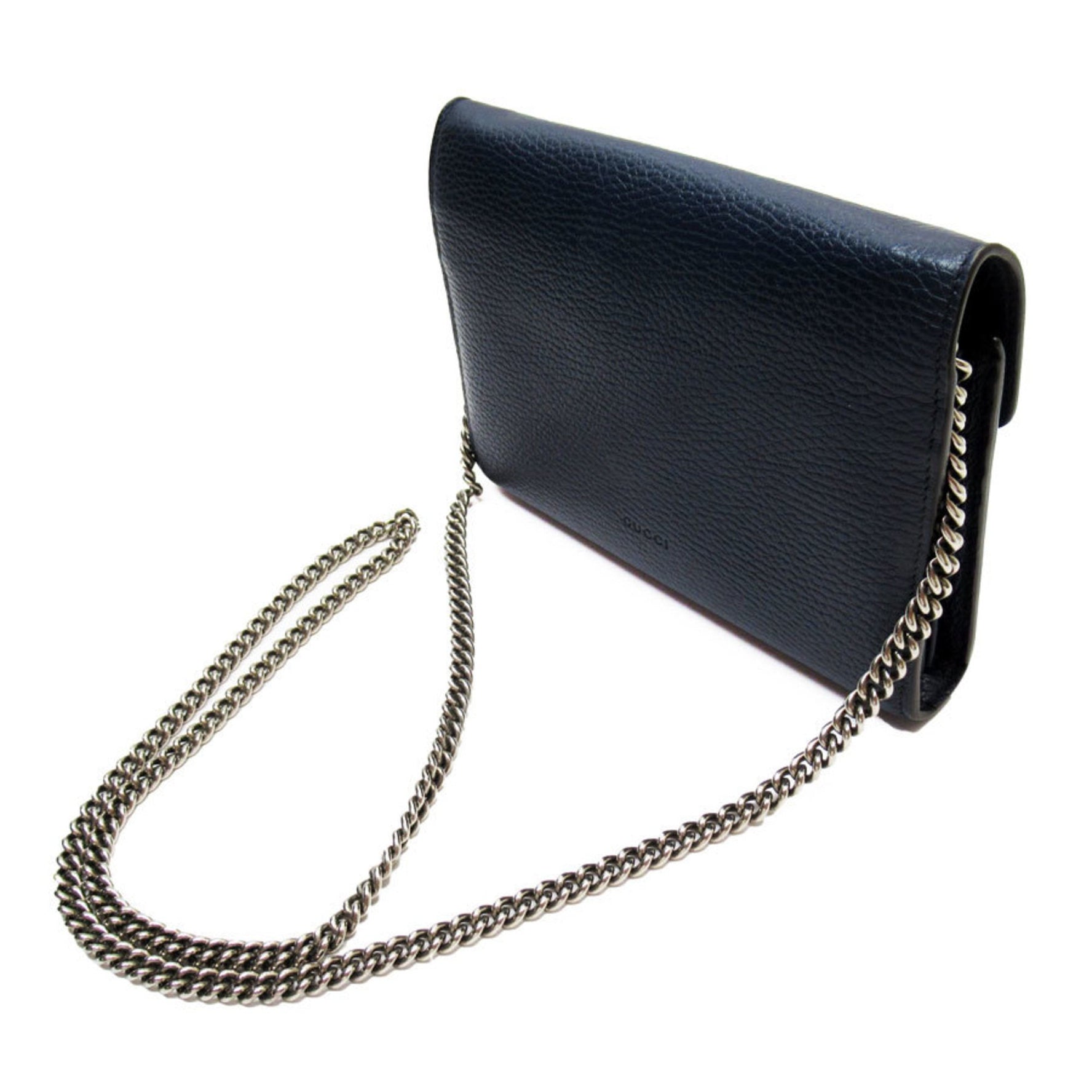 GUCCI Dionysus Chain Wallet Leather Navy Women's t19557a