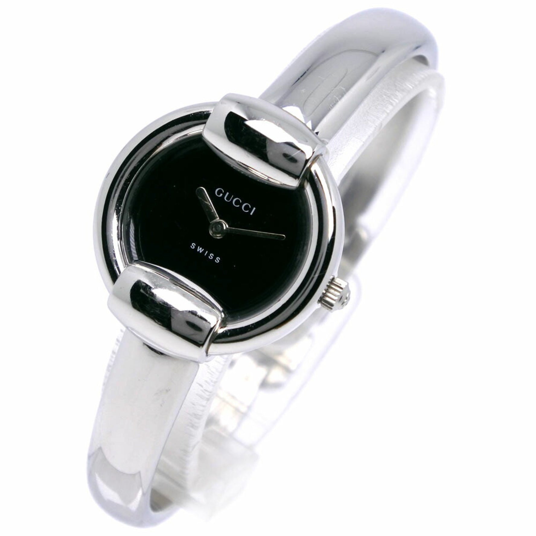 Gucci GUCCI Watch 1400L Stainless Steel Quartz Analog Display Black Dial Women's