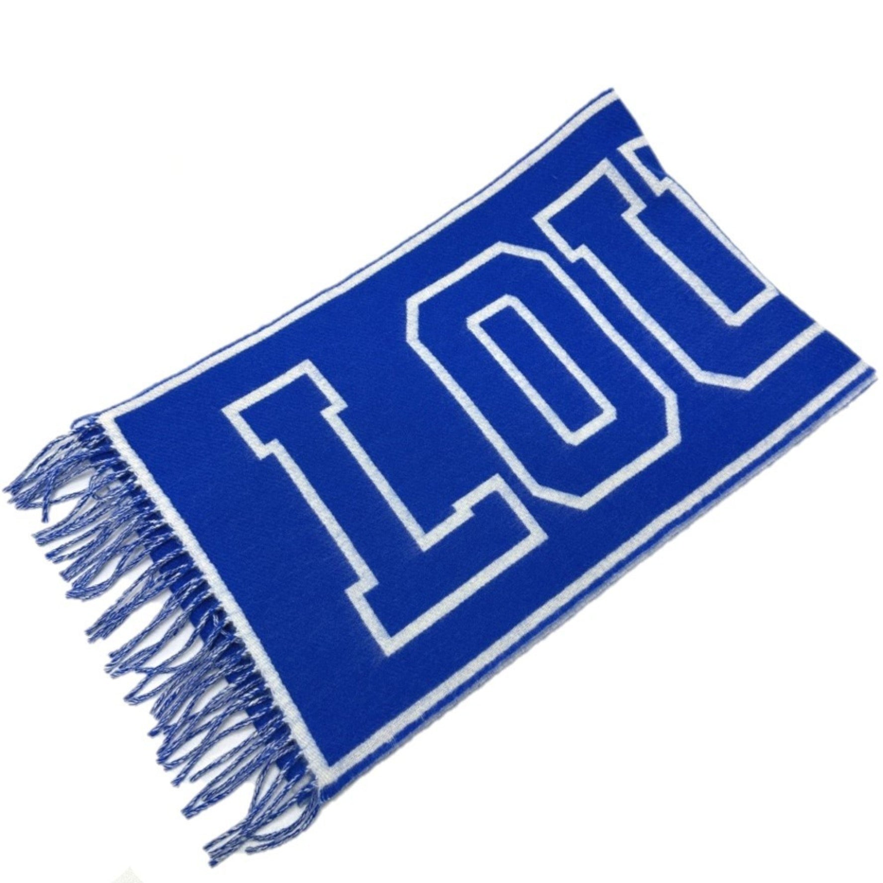 LOUIS VUITTON M71318 Echarpe City Louis Scarf, Wool/Cashmere, Men's, Blue