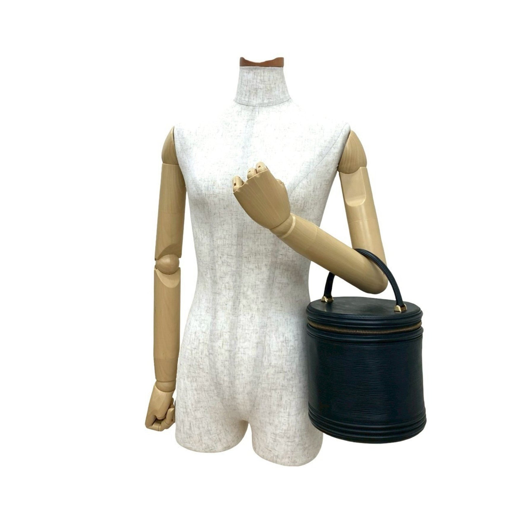 LOUIS VUITTON Vintage Cannes Epi Leather Handbag Vanity Bag Noir