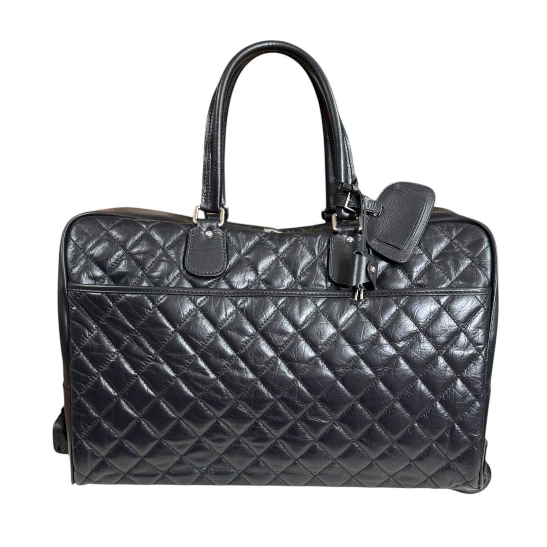 CHANEL Paris New York Line Carry-On Bag, Leather, Unisex