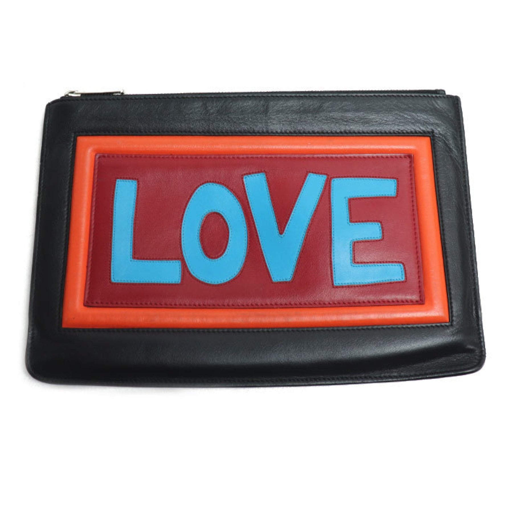 FENDI Vocabulary LOVE Clutch Bag, Black/Multi