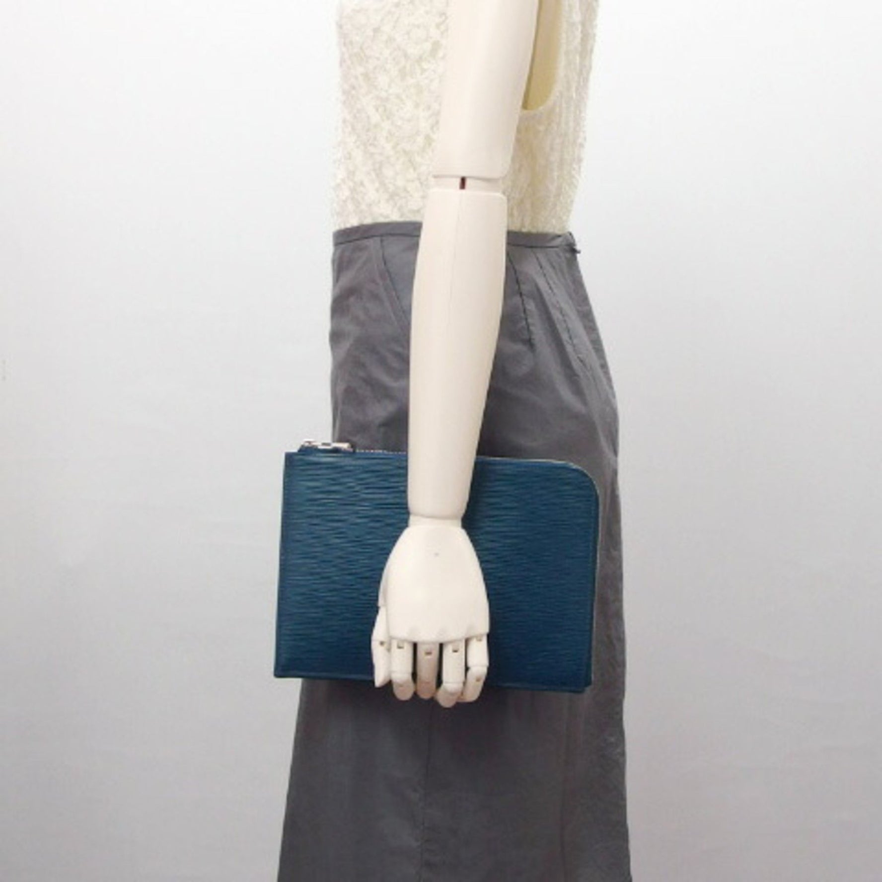 Louis Vuitton Epi Pochette Jules PM clutch bag blue