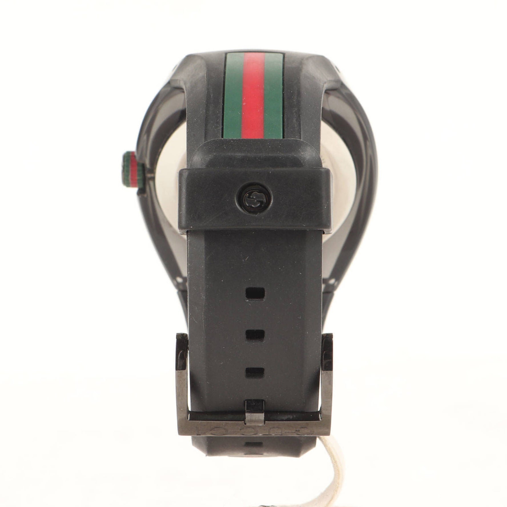 GUCCI Skeleton Analog (SYNC) Sherry Line Rubber Belt Black