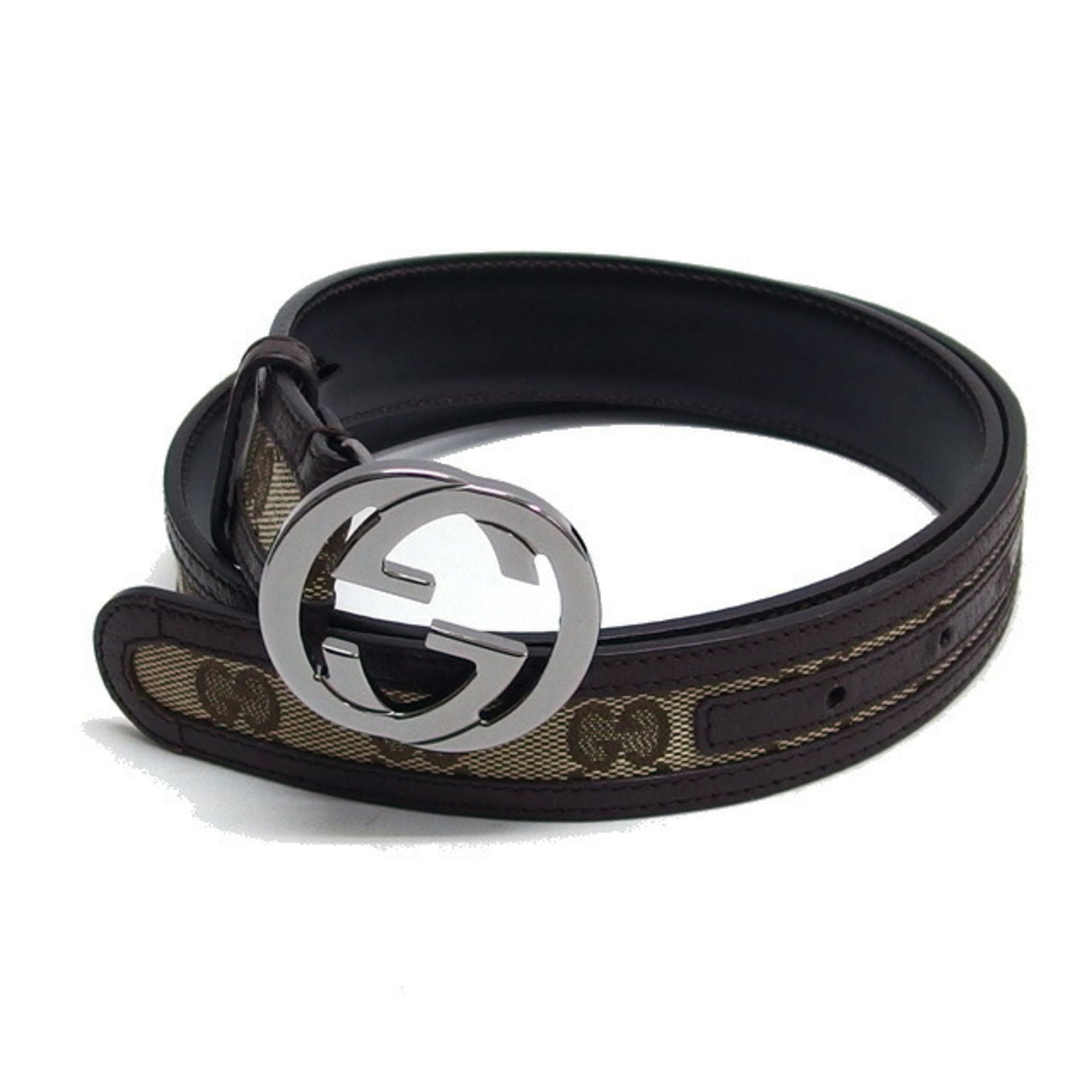Gucci Belt Interlocking G Buckle GG Pattern