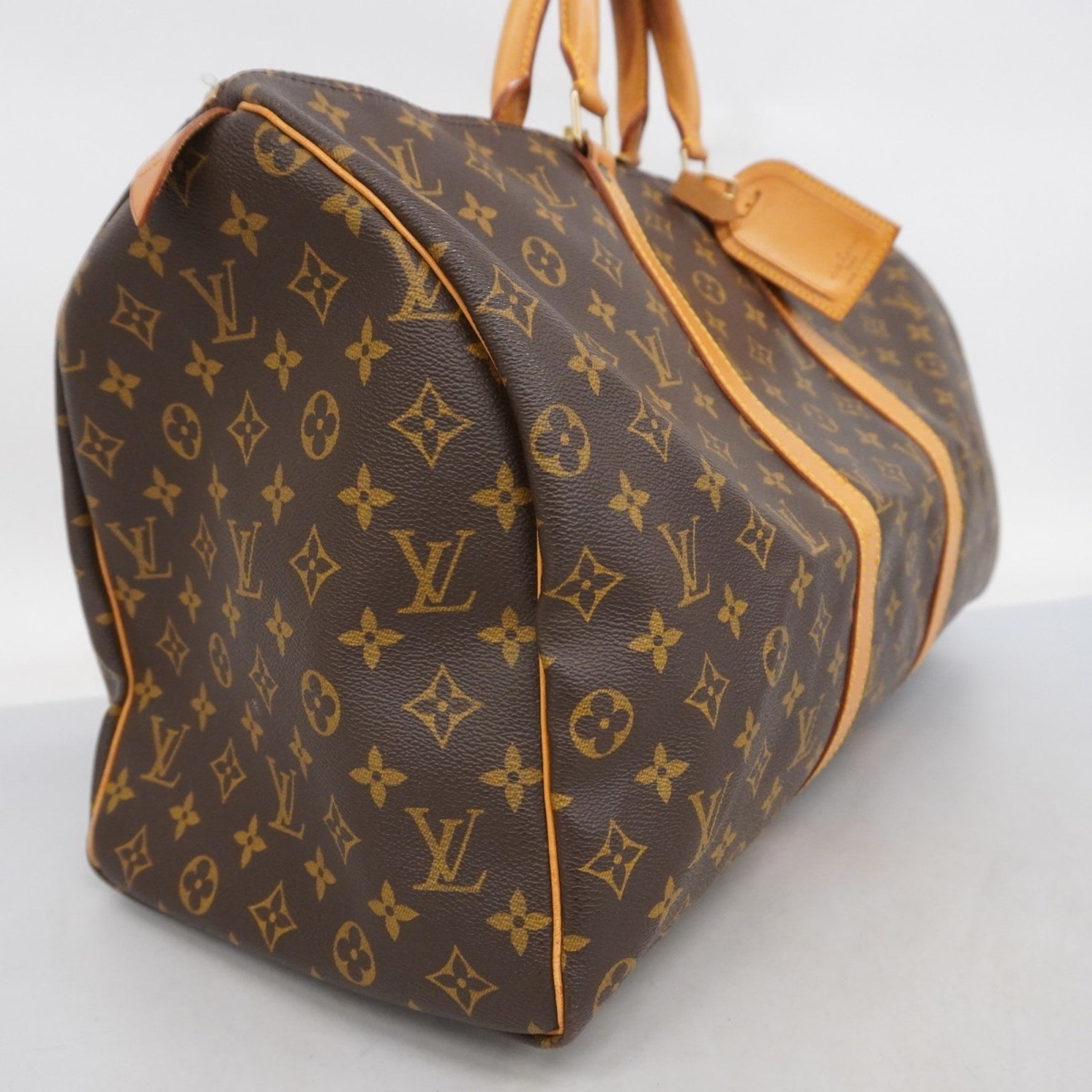 Louis Vuitton Monogram Keepall 50 Boston Bag M41426 Brown Men's and Women's