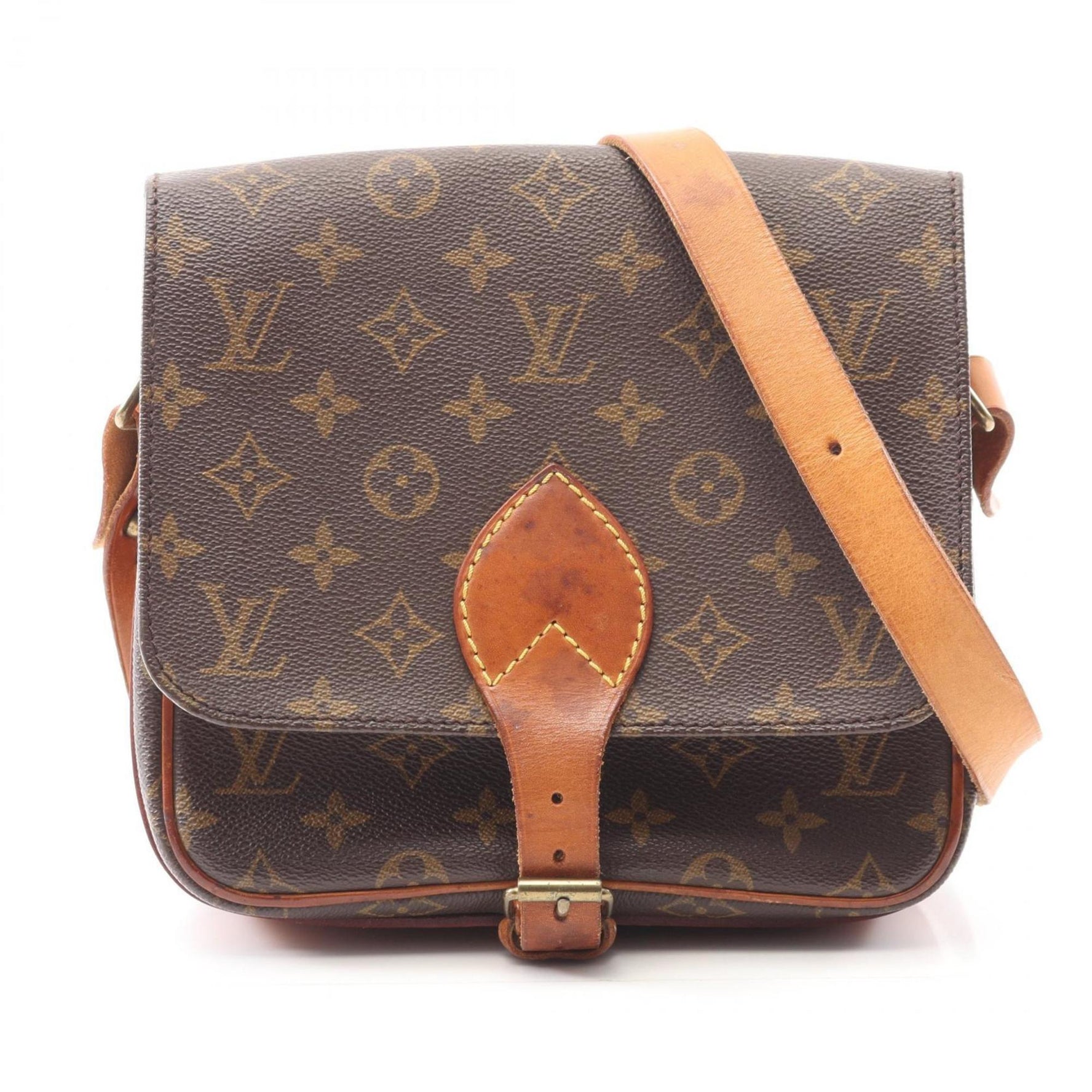 Louis Vuitton Cartesiere MM Shoulder Bag in Coated Canvas and Leather with Monogram Design