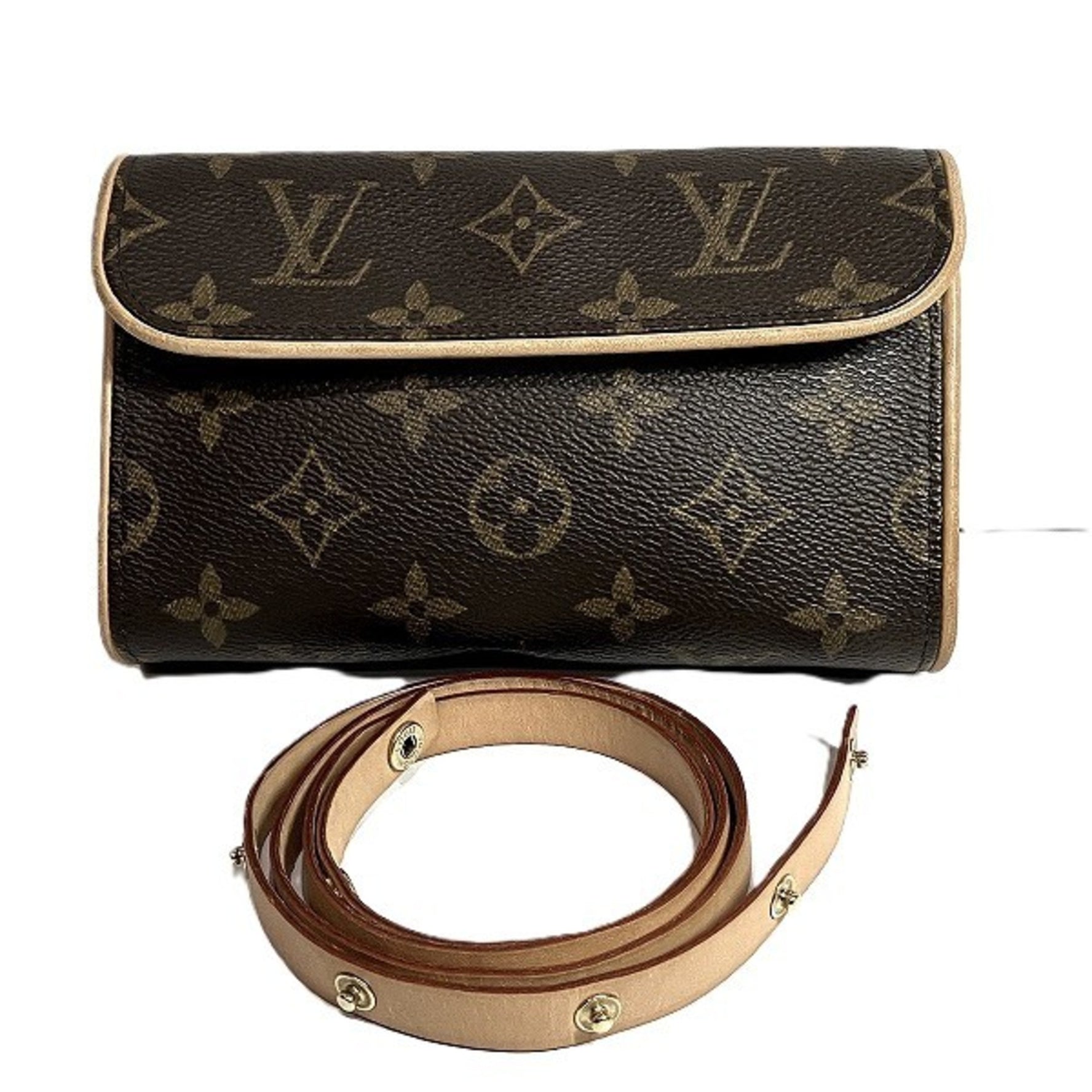 Louis Vuitton Monogram Pochette Florentine Bag Clutch Waist Pouch Men's