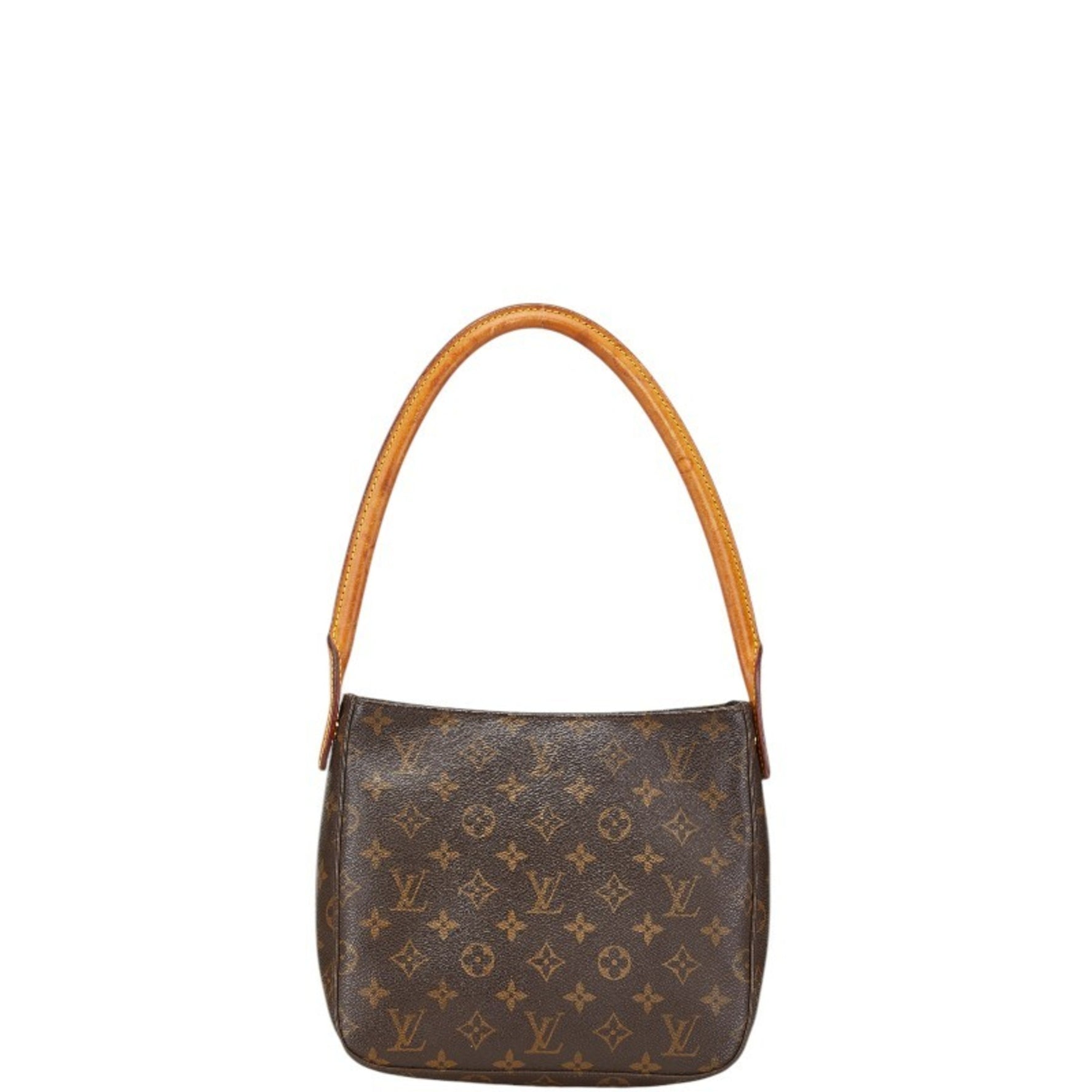 Louis Vuitton Monogram Looping MM Bag Handbag PVC Leather