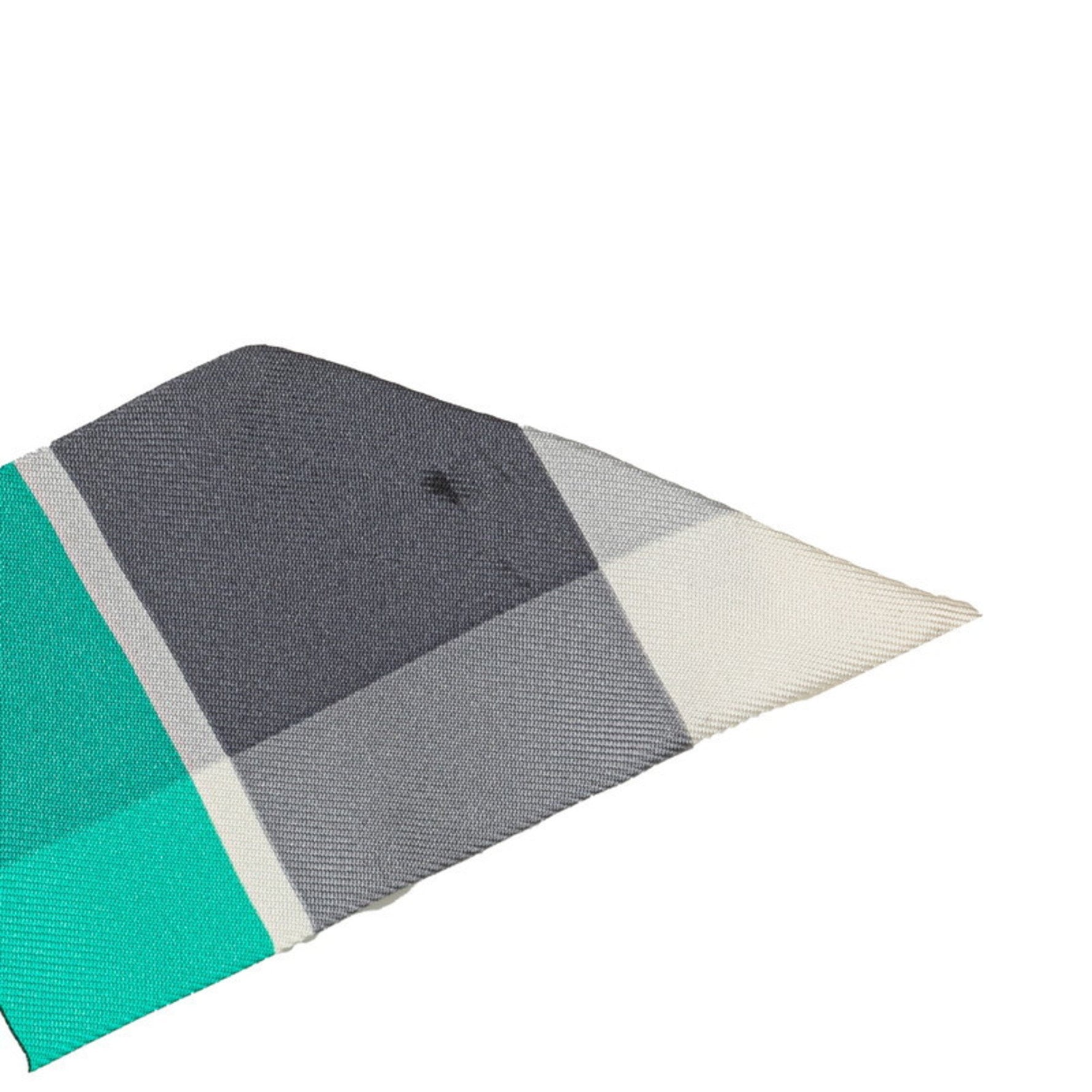 Hermes Hermès Twilly MORS ET GOURMETTES VICHY Anthracite Menthol Scarf, Silk