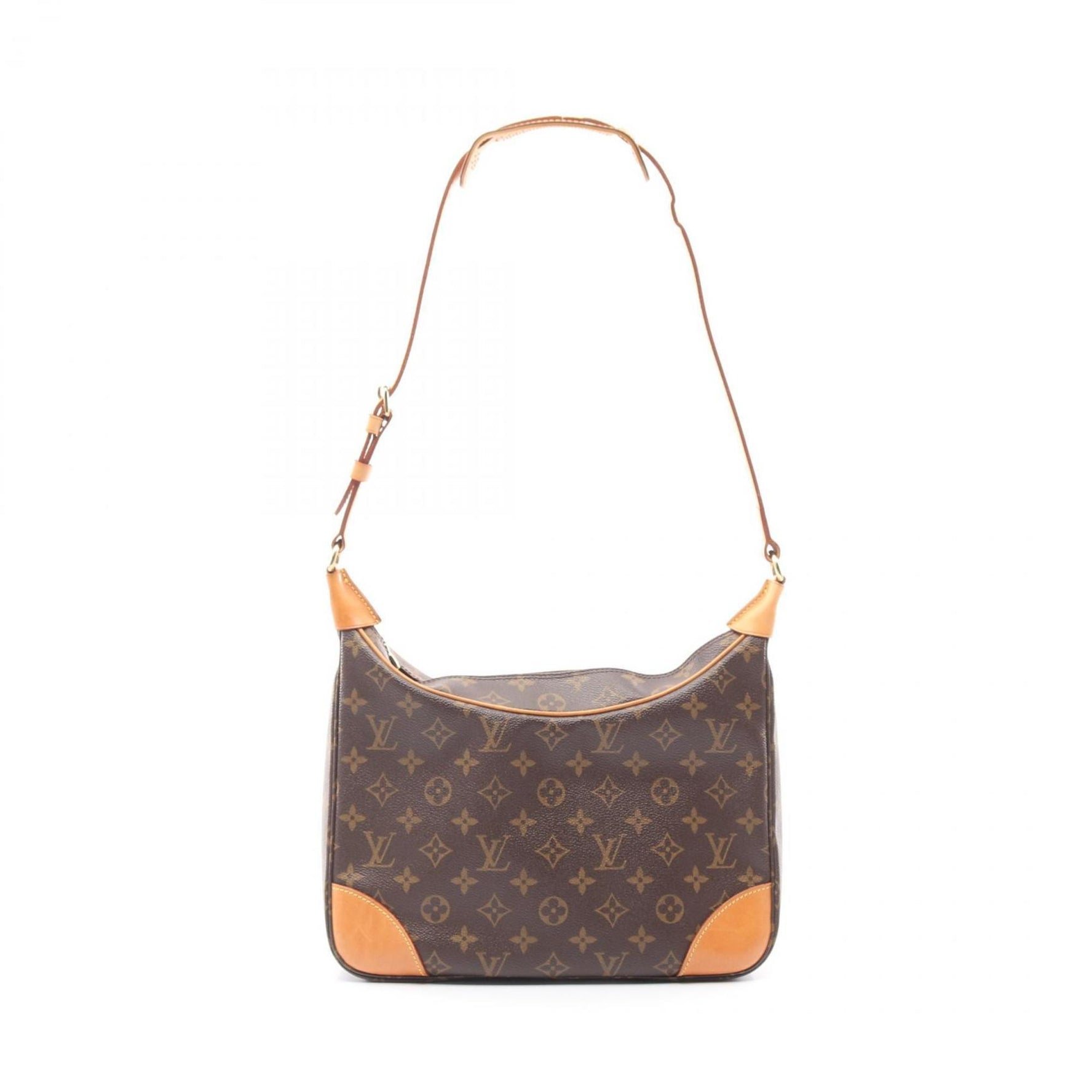 Louis Vuitton Boulogne PM Shoulder Bag Coated Canvas Leather Monogram Brown