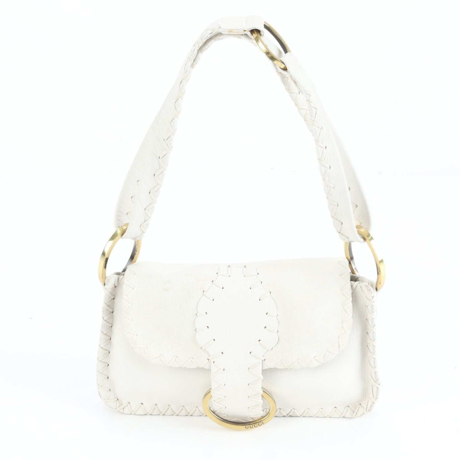 Gucci Leather Shoulder Bag, Tote, or Handbag, Gold Hardware