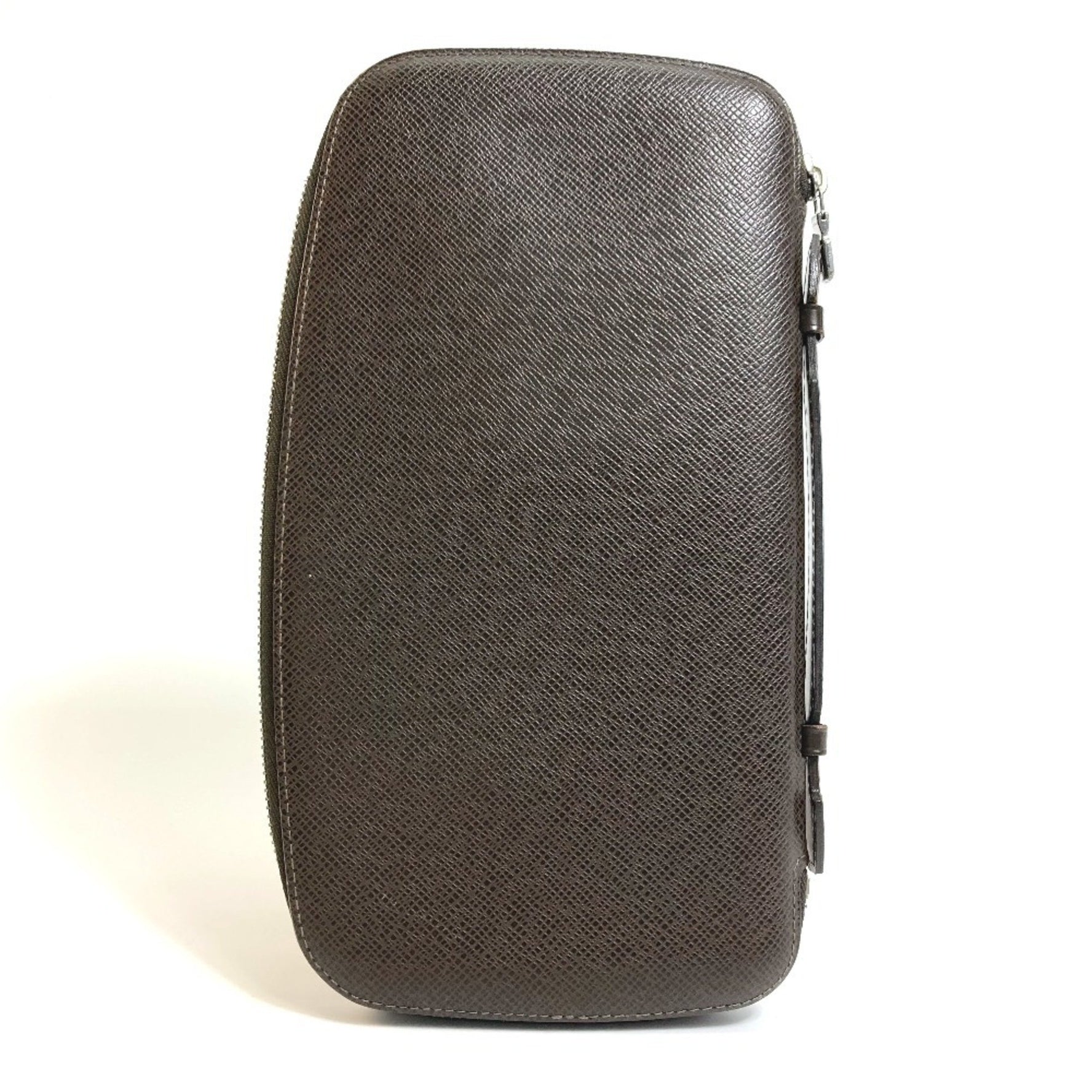 LOUIS VUITTON M30658 Taiga Organizer Atoll Zip-Around Travel Case in Leather, Men's Grizzly Dark Brown