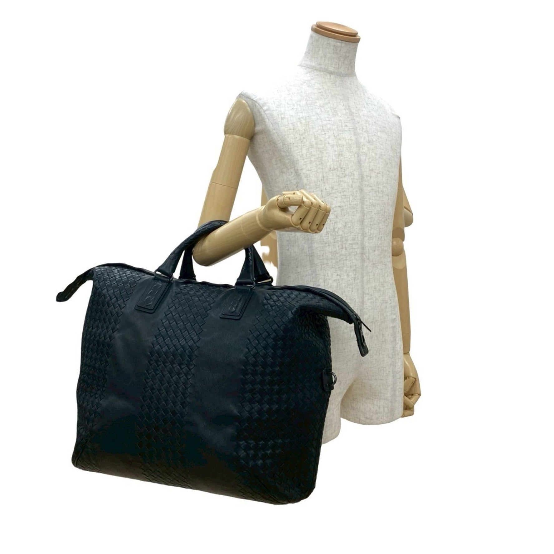 BOTTEGA VENETA Intrecciato Leather Boston Bag in