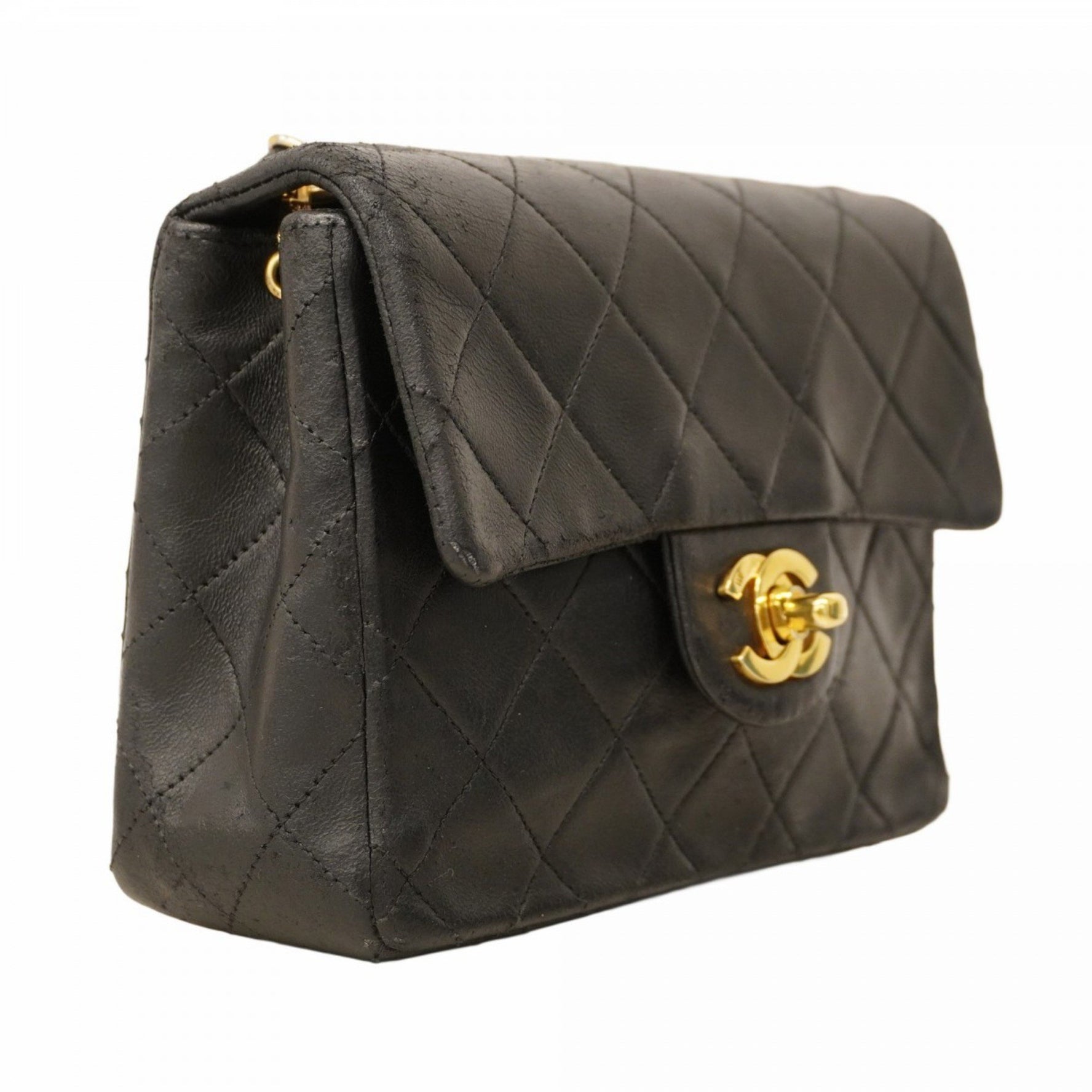 Chanel Mini Matelasse Shoulder Bag with Chain Bag, Lambskin
