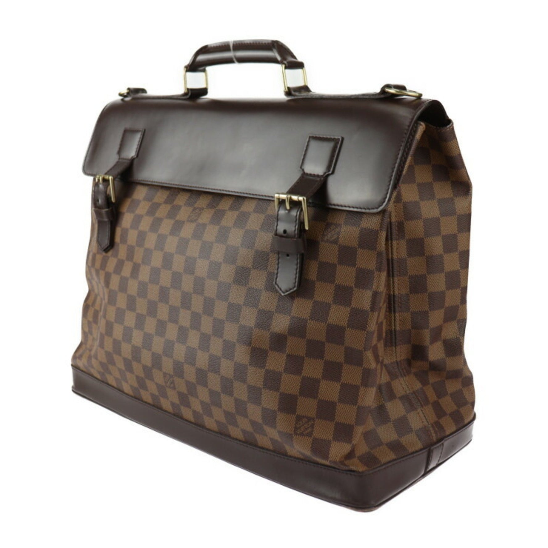 LOUIS VUITTON Louis Vuitton West End PM Damier Boston Bag N41130 Calf Ebene Brown Shoulder 2425043010103R1