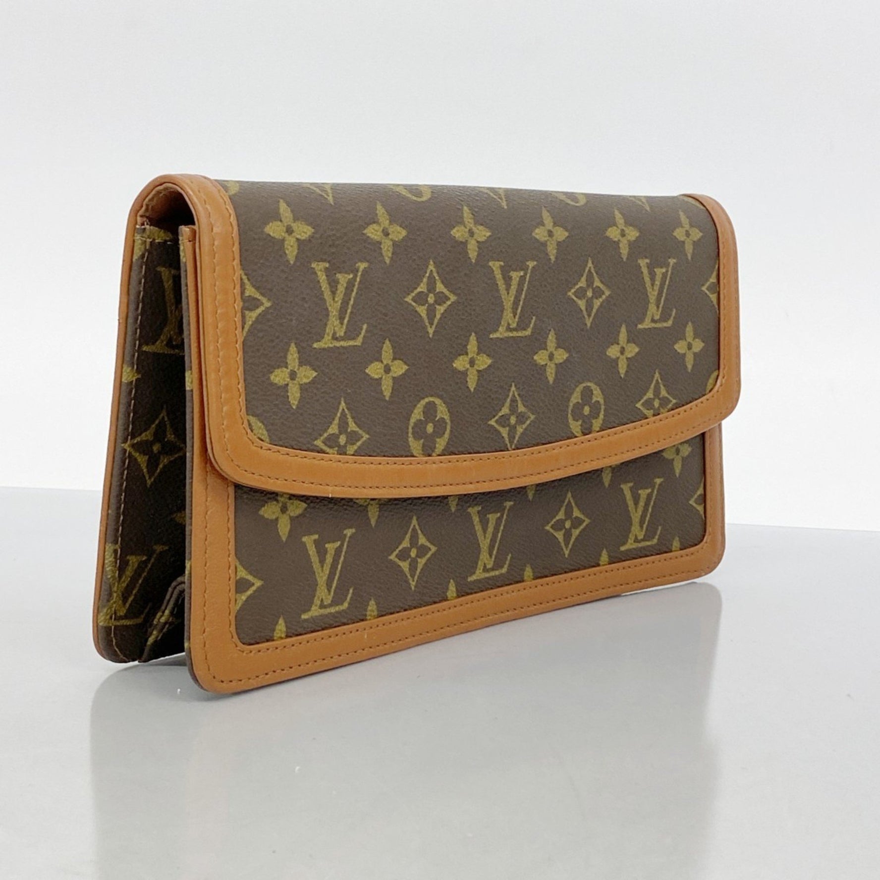 Louis Vuitton Monogram Pochette Dame PM Clutch Bag M51812 Brown Men's/Women's