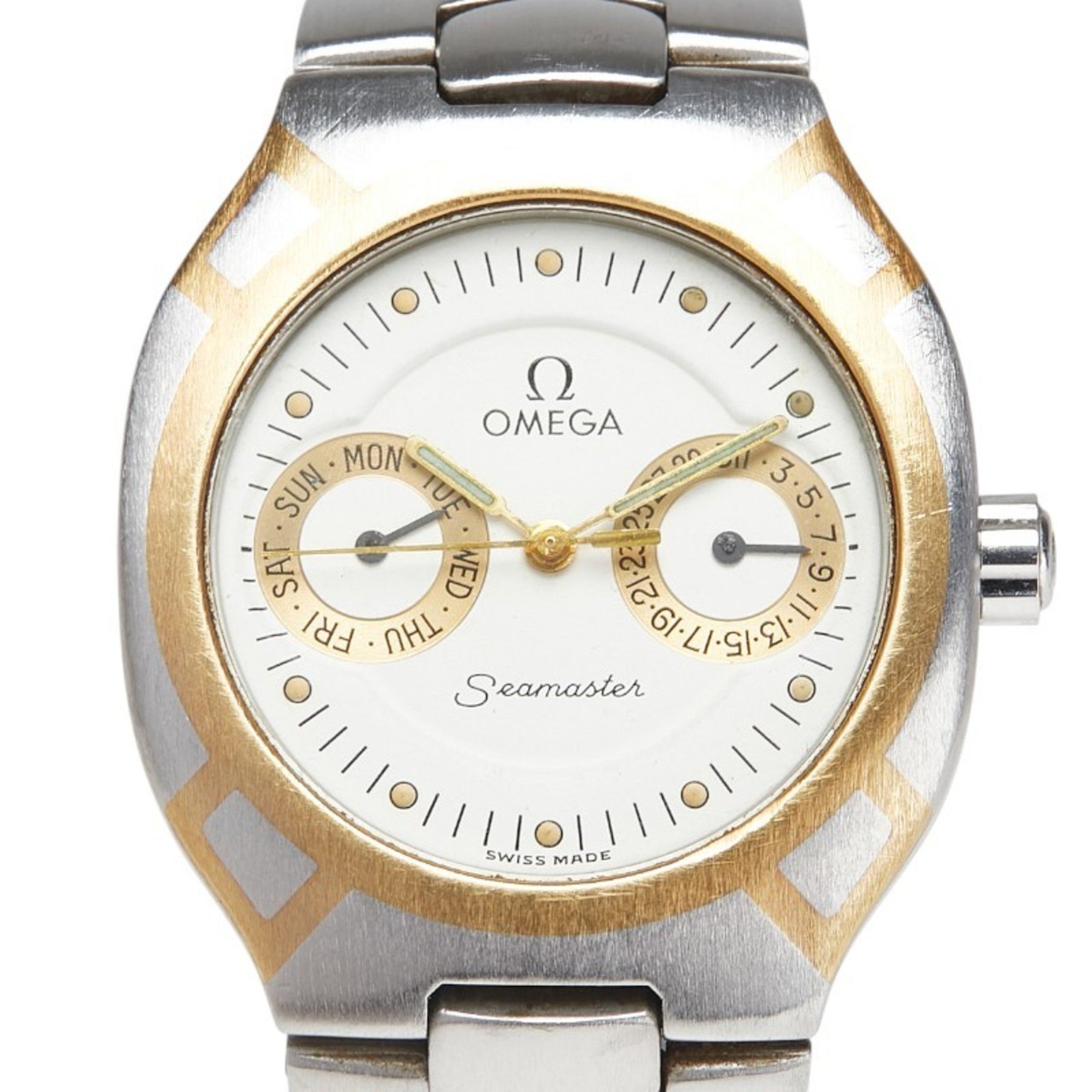 Omega Seamaster Polaris Quartz Watch with White Dial and Stainless Steel