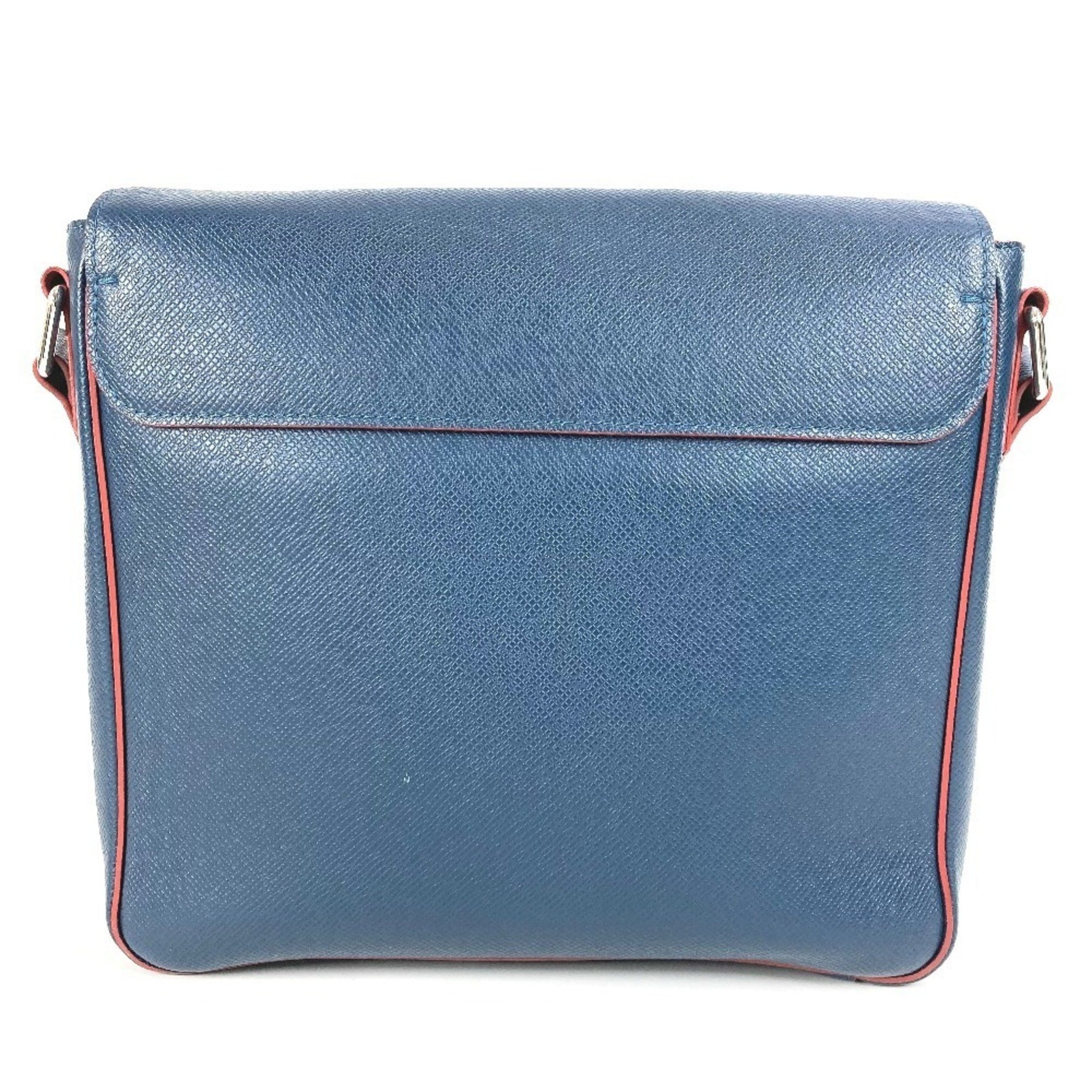 LOUIS VUITTON Taiga Roman PM NM Flap Messenger Bag, Two-Tone Leather, Ocean Navy, Men's