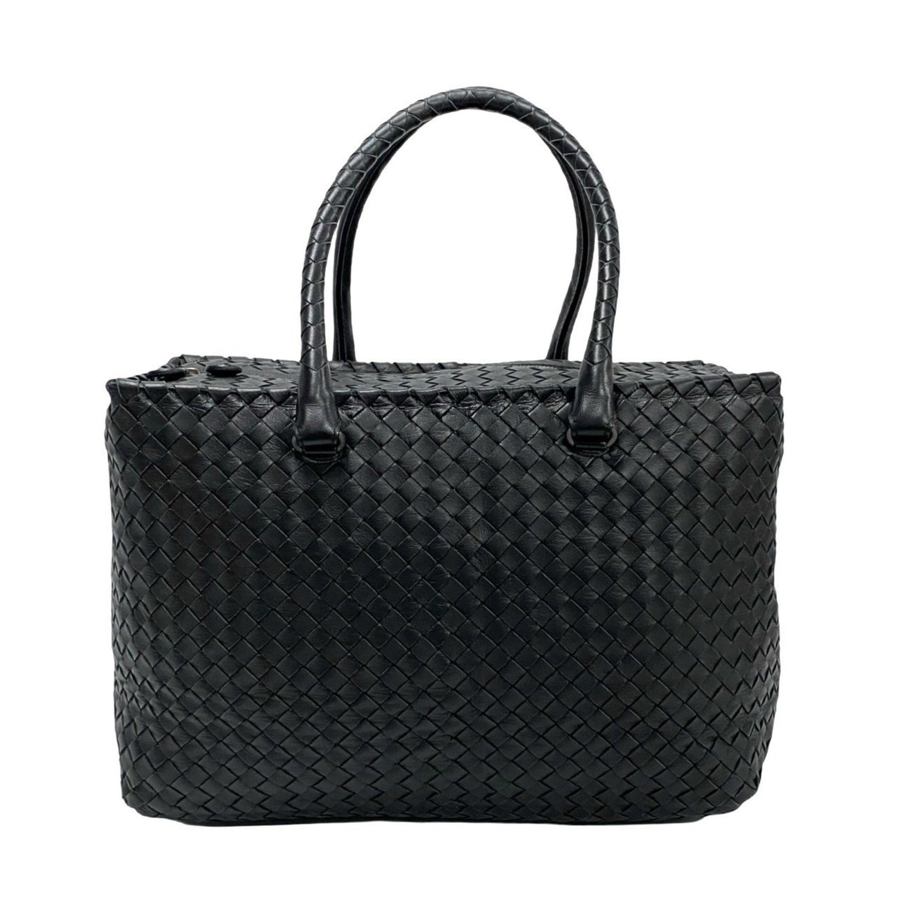 BOTTEGA VENETA Intrecciato Leather Boston Bag, Handbag, Tote