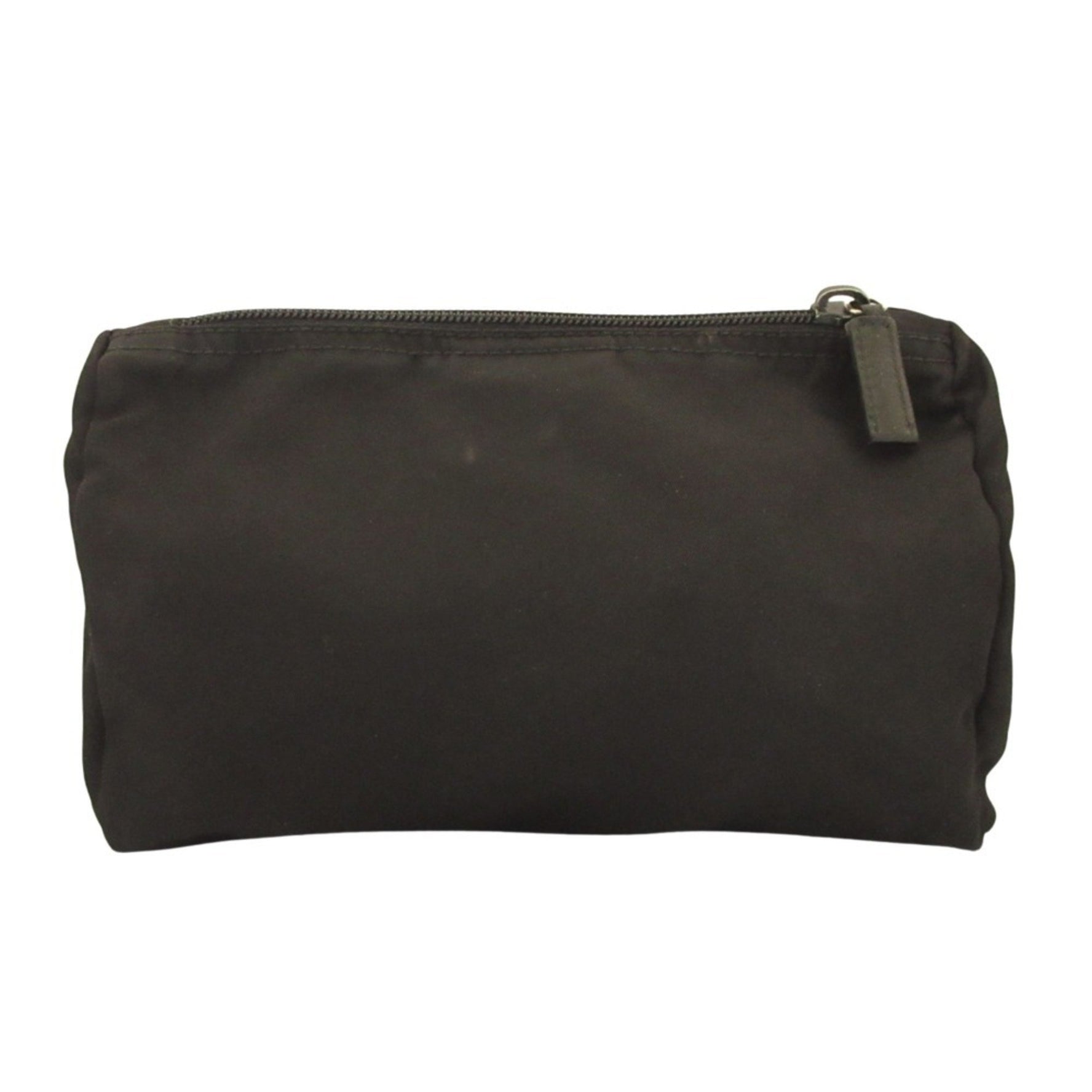 PRADA Triangle Logo Nylon Pouch Mini Bag Cosmetic with Triangular Plate