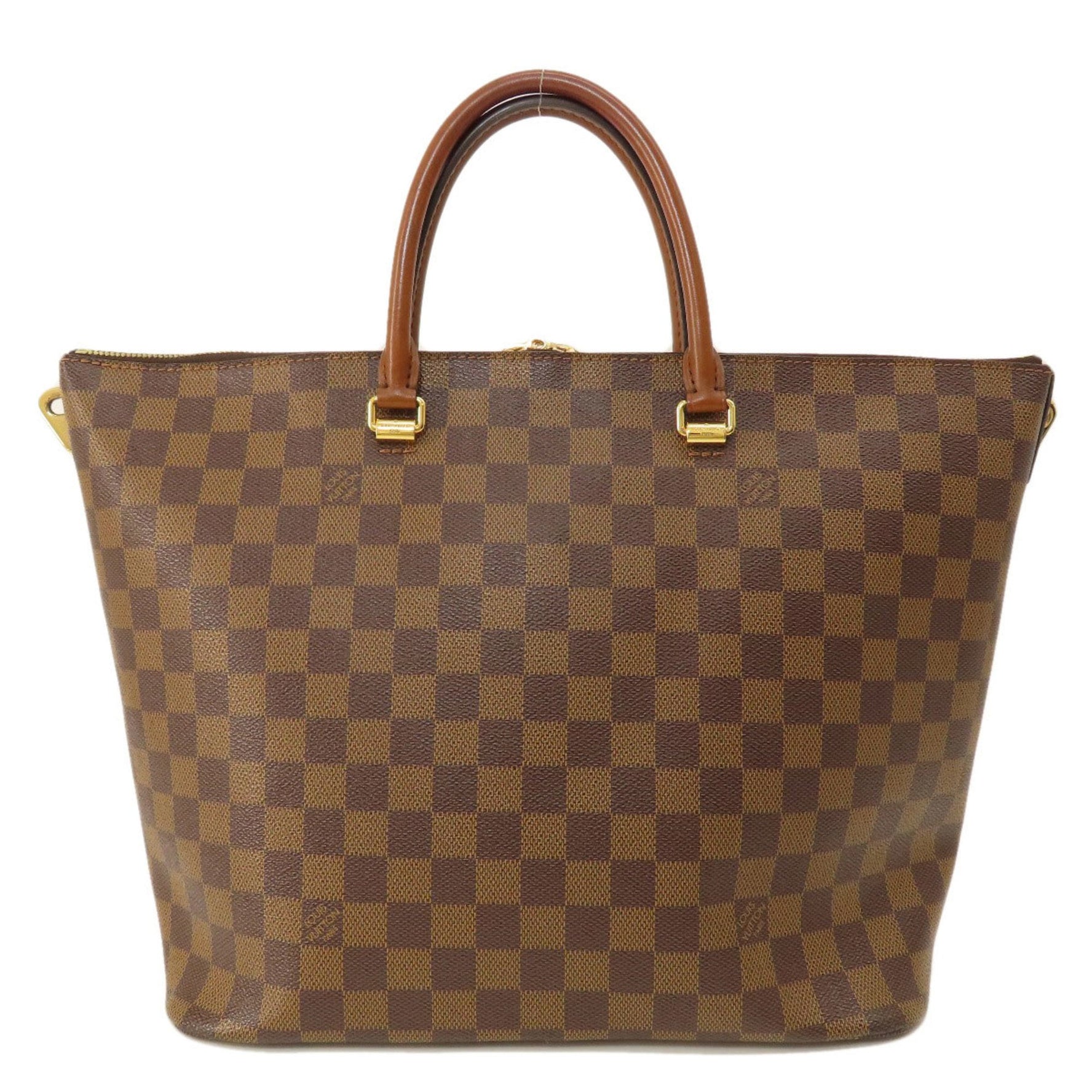 Louis Vuitton Belmont Damier Ebene Tote Bag Canvas