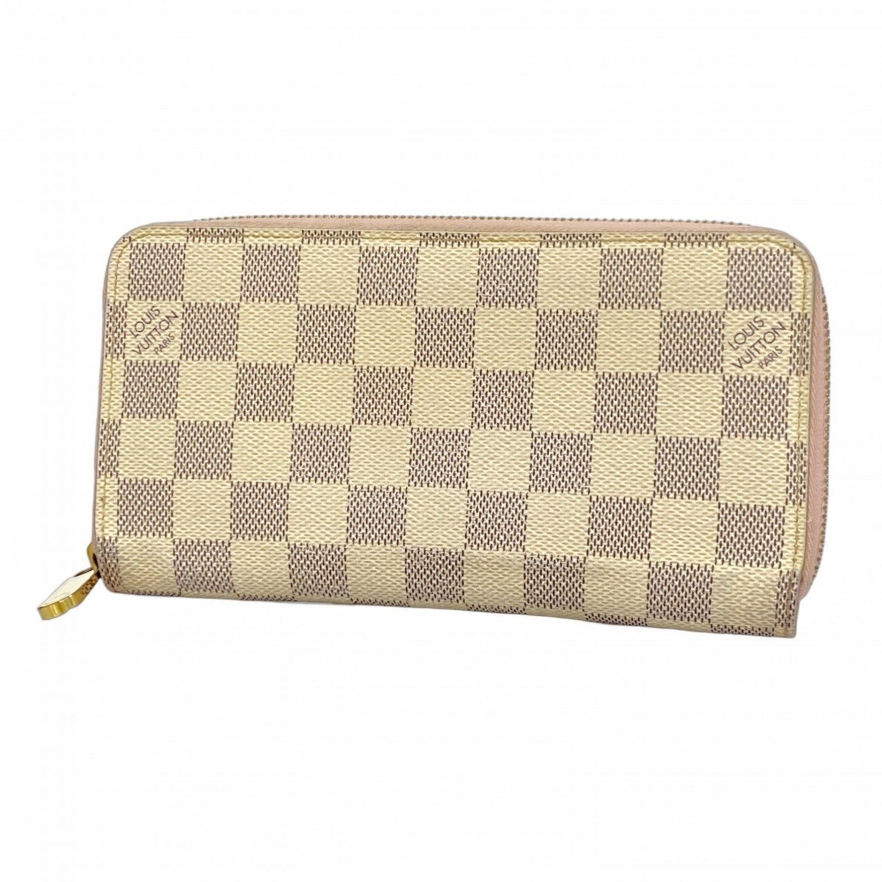 Louis Vuitton Damier Azur Zippy Wallet N63503 White Women's