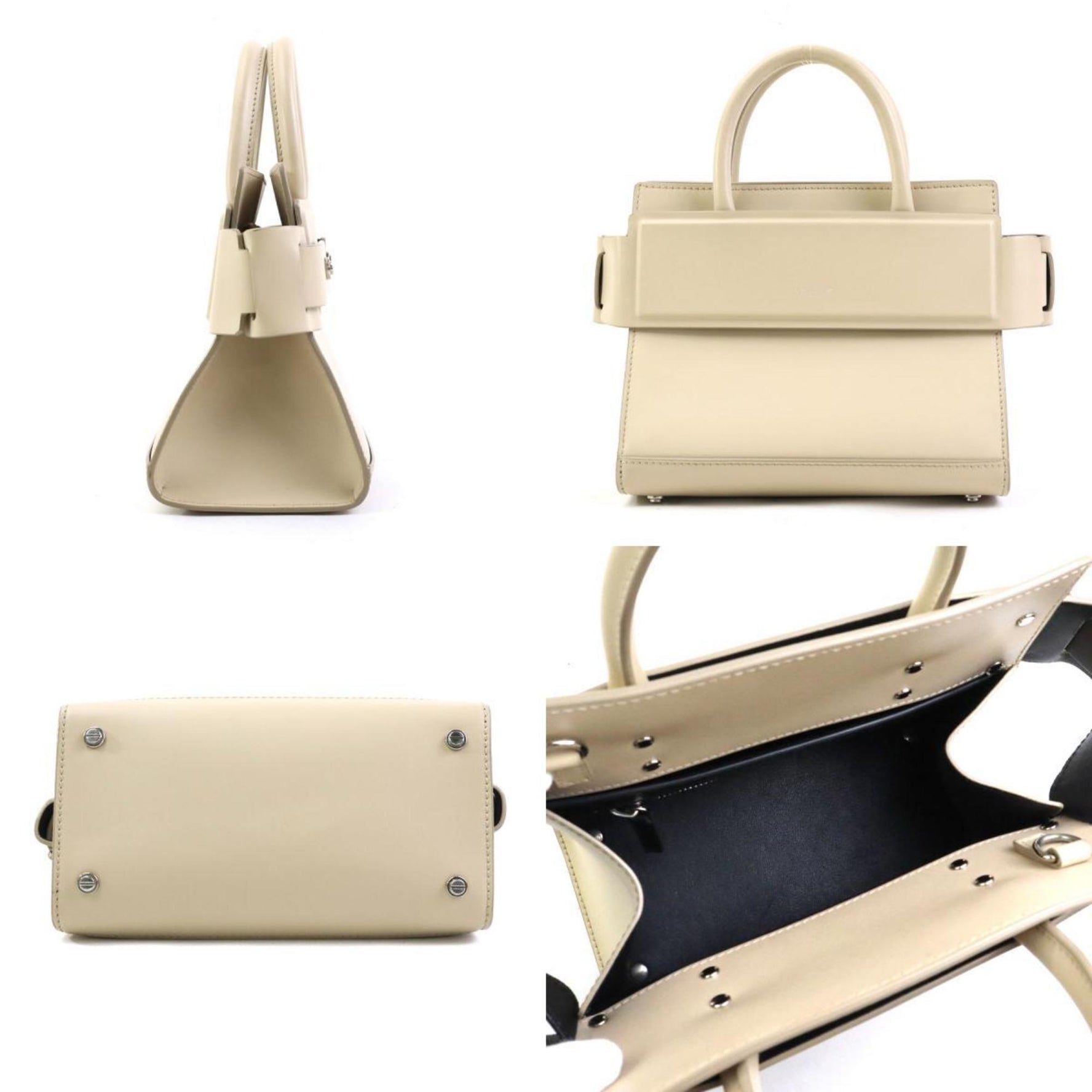 Givenchy handbag shoulder bag leather silver