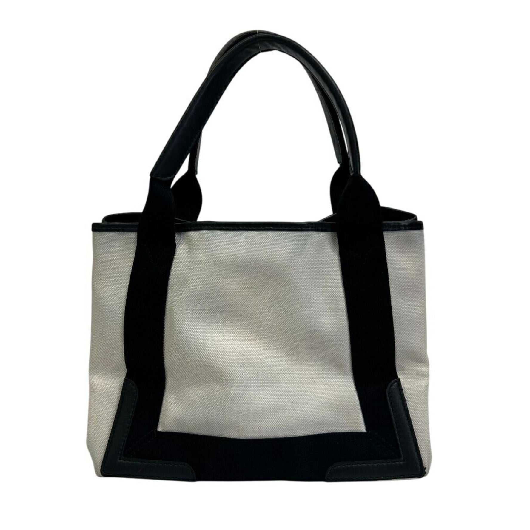 BALENCIAGA Navy Cabas S Tote Bag, Handbag, Women's, White, Unisex, Z0013113