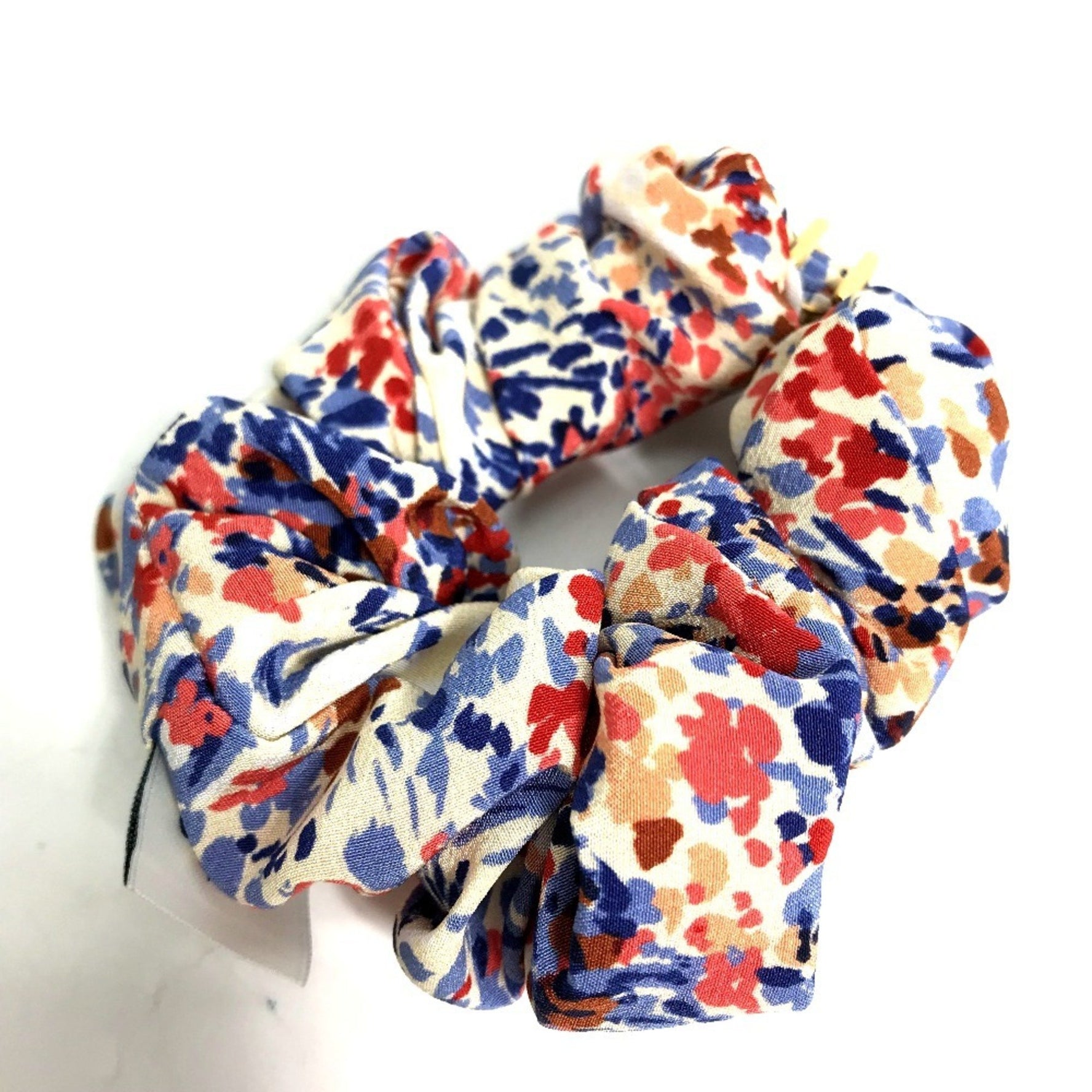 CELINE Triomphe Hair Accessory, Silk Scrunchie, Red