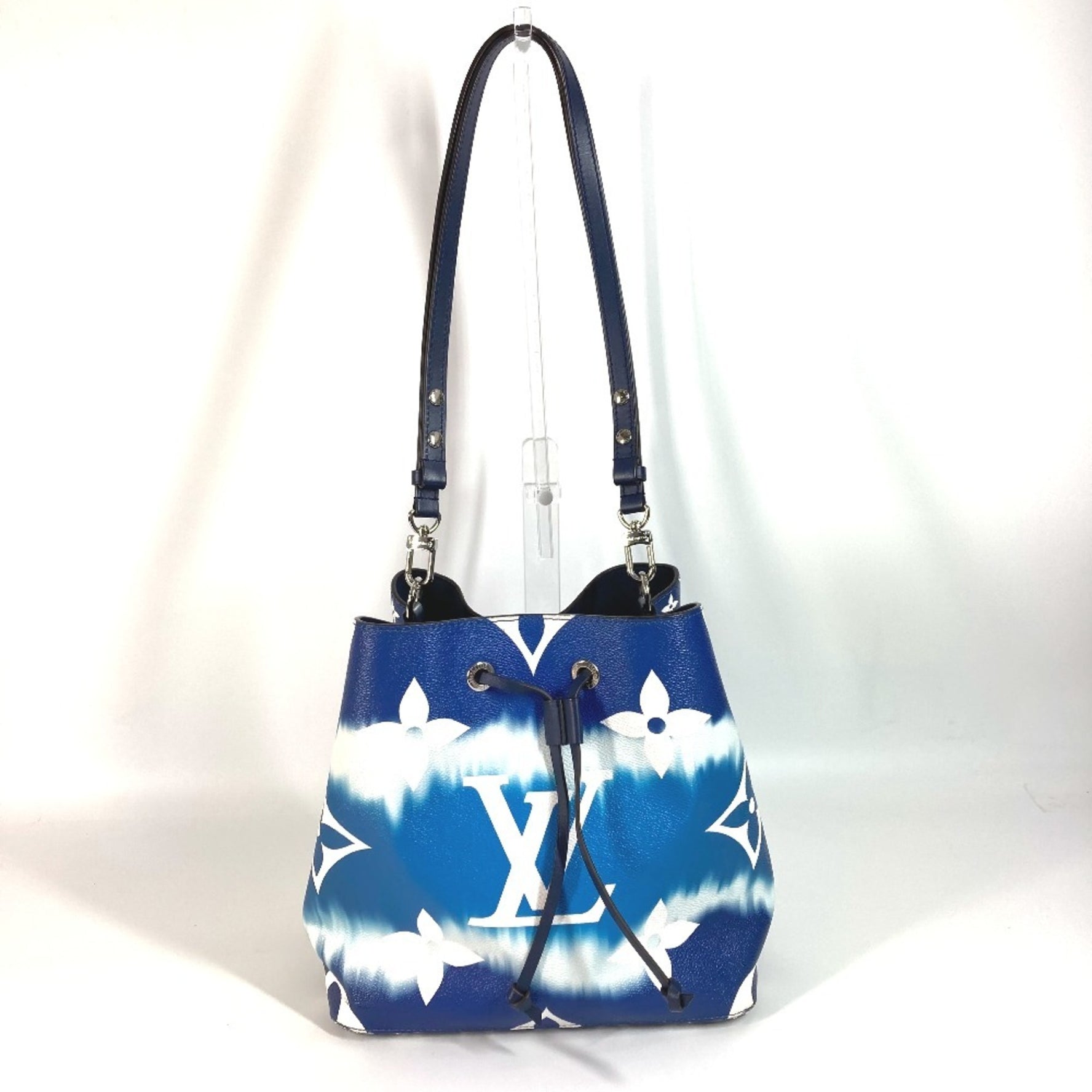 Louis Vuitton LV Escale NeoNoe Drawstring Bag Shoulder Leather Blue