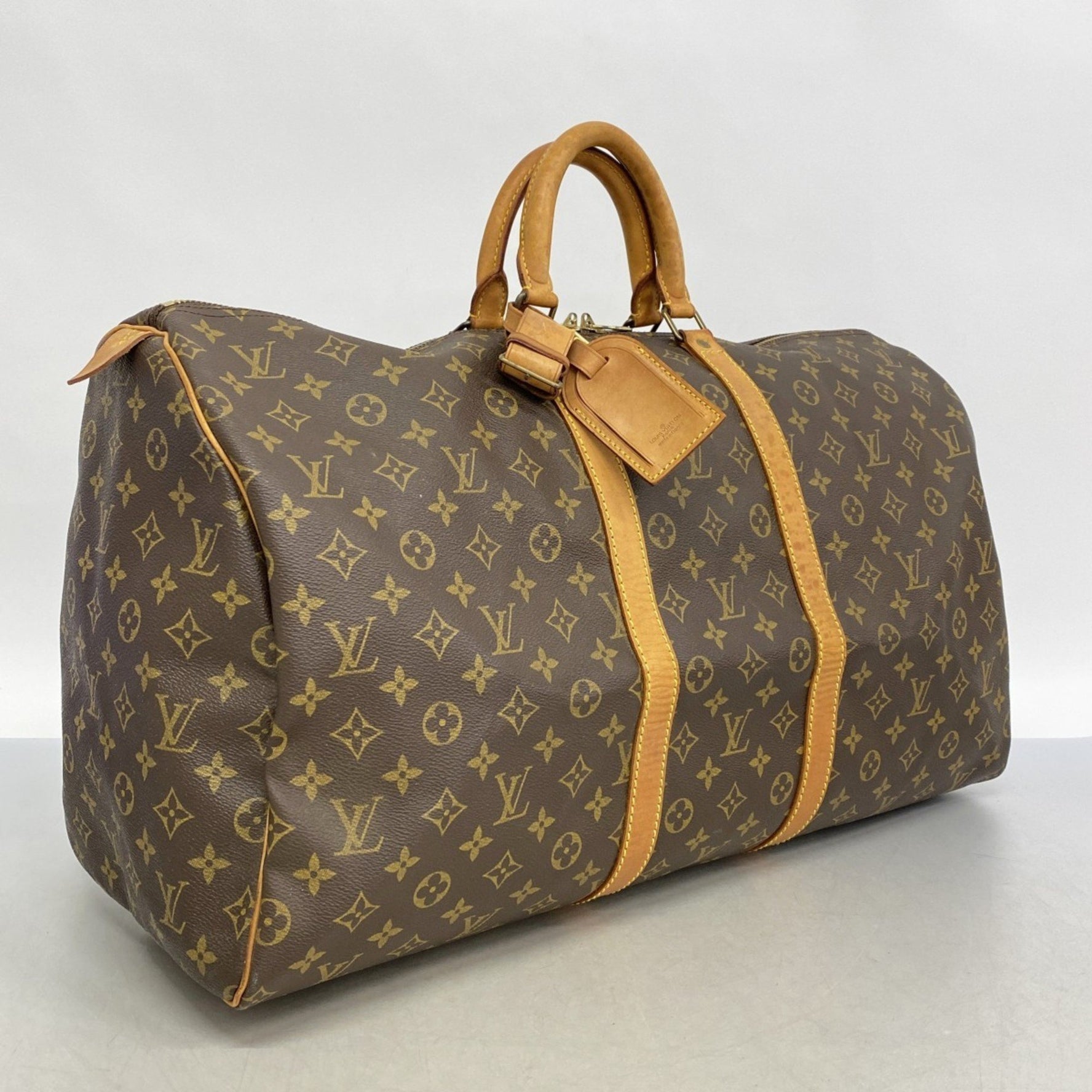 Louis Vuitton Monogram Keepall 55 Boston Bag M41424 Brown Women's