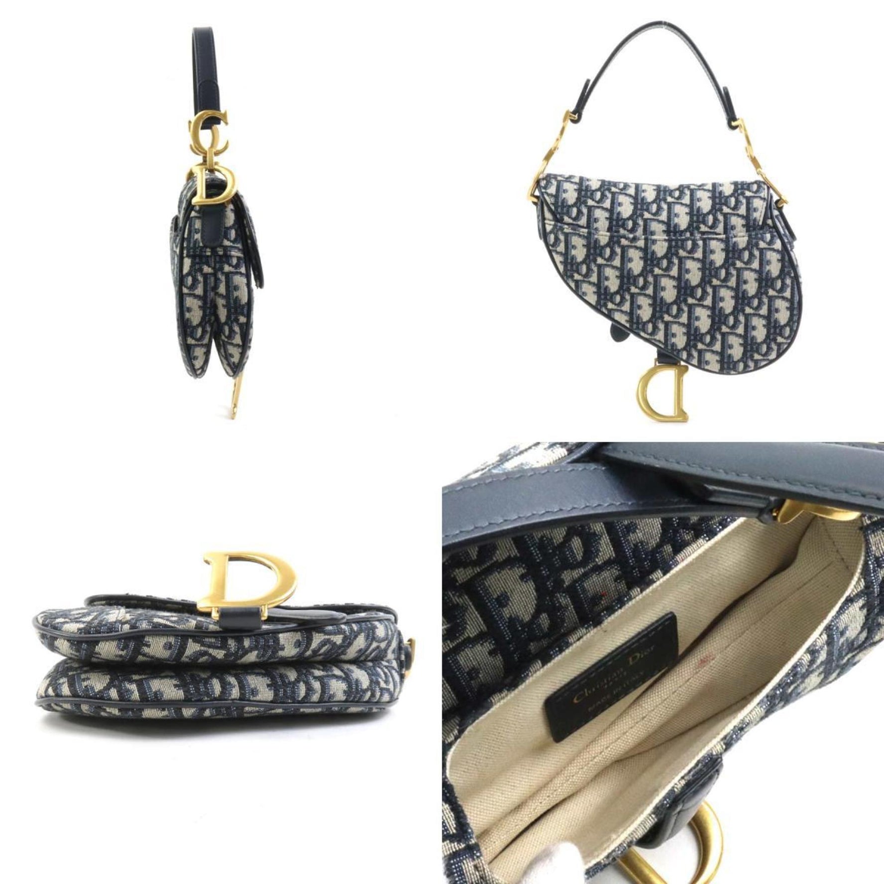 Christian Dior Handbag Saddle Bag Canvas