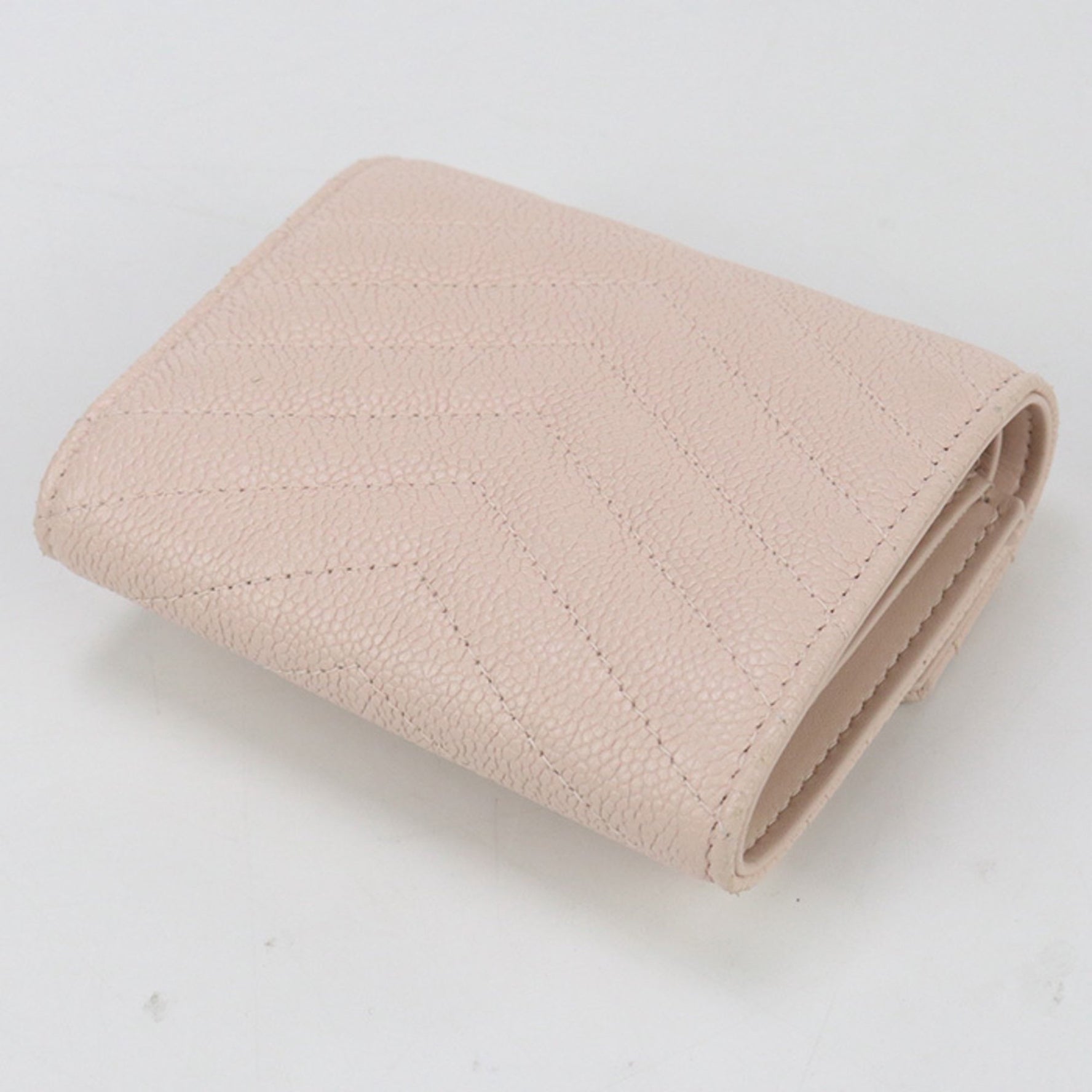 CHANEL Tri-fold Wallet with Coin Pocket Chevron Small Flap