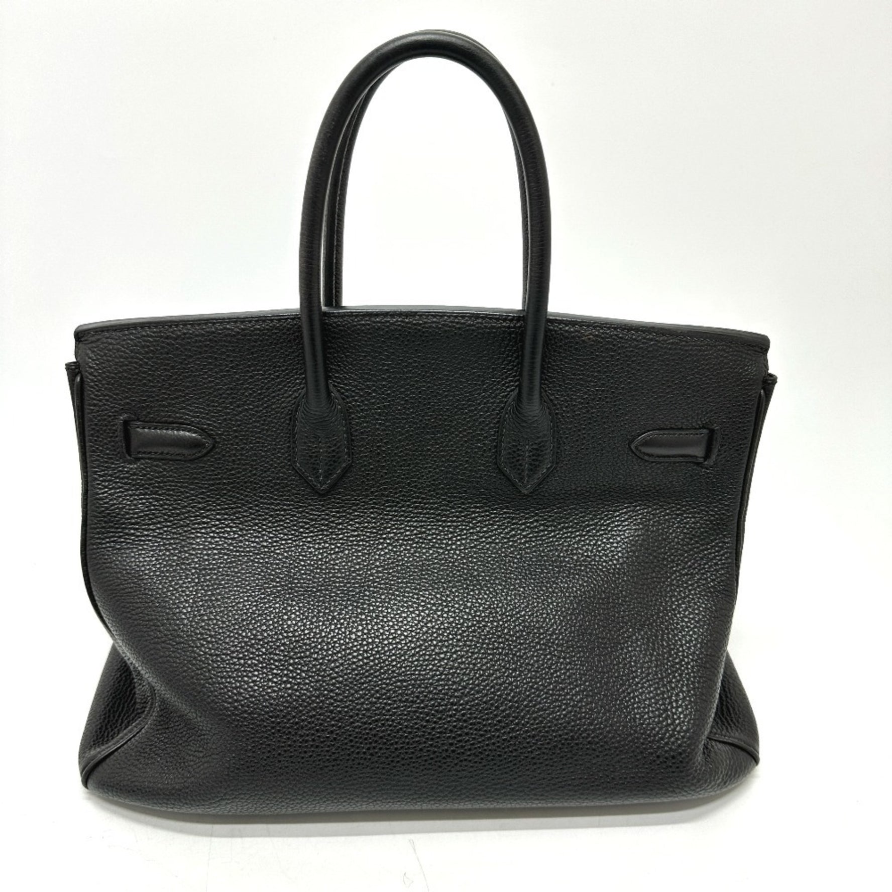 HERMES Birkin 35 Tote Bag, Handbag, Togo, Women's, Silver Hardware, Black