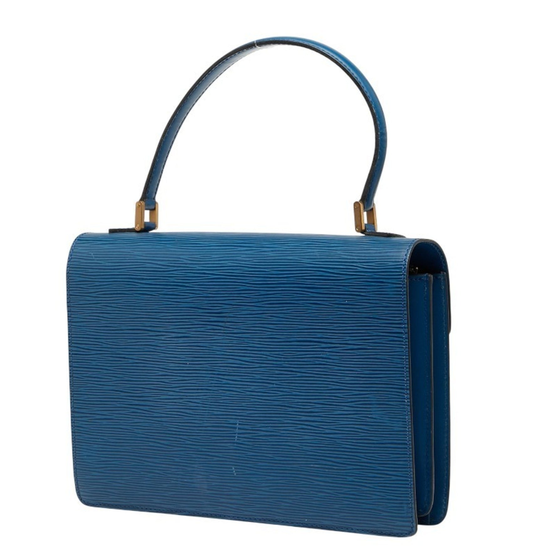 Louis Vuitton Epi Concorde Handbag Toledo Blue Leather LOUIS VUITTON