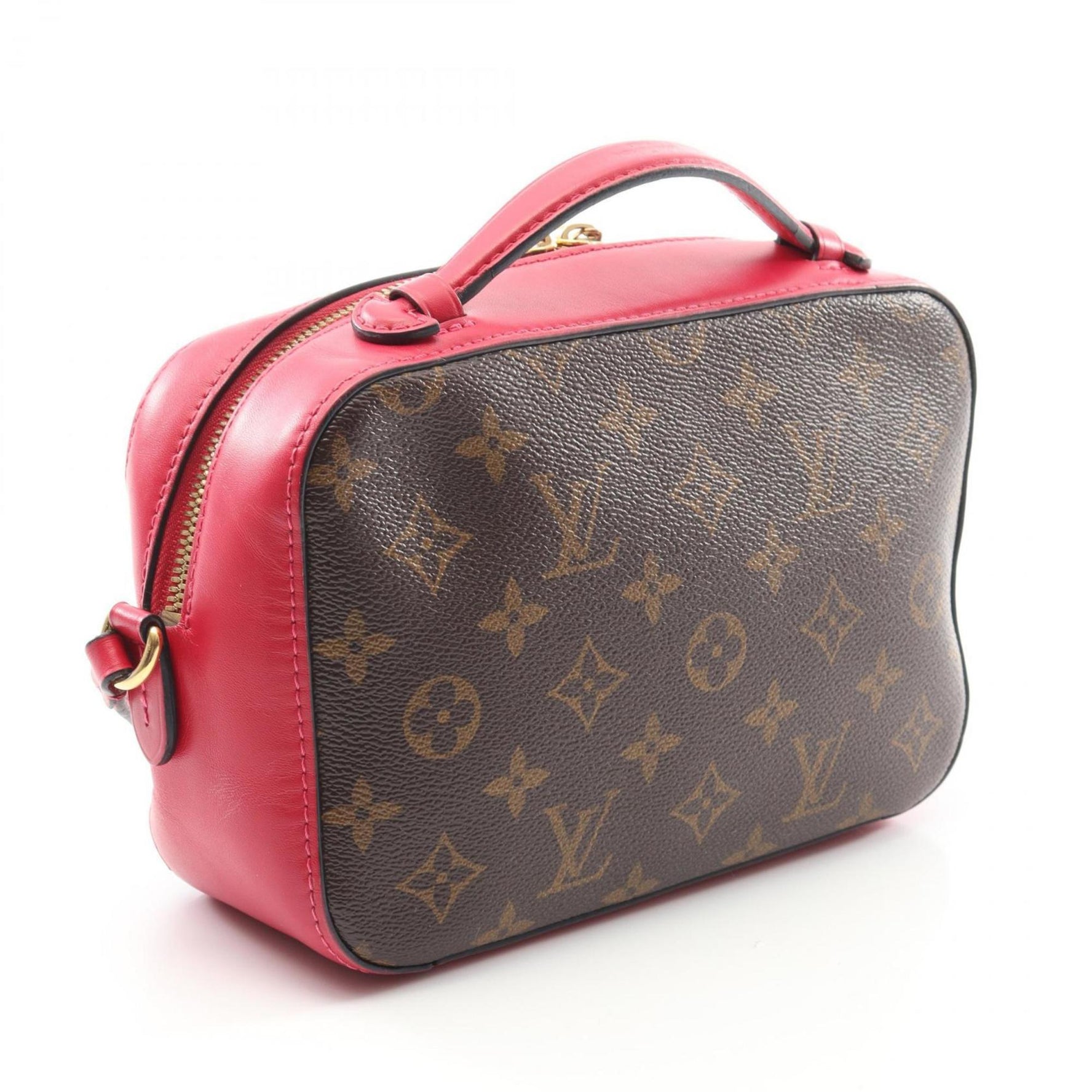 Louis Vuitton Saintonge Shoulder Bag, Coated Canvas and Leather, Monogram, Brown Pink